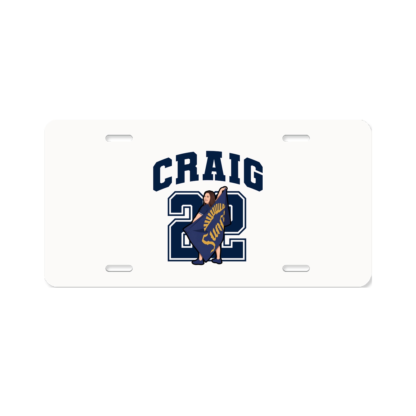 License Plate — Number in Classic
