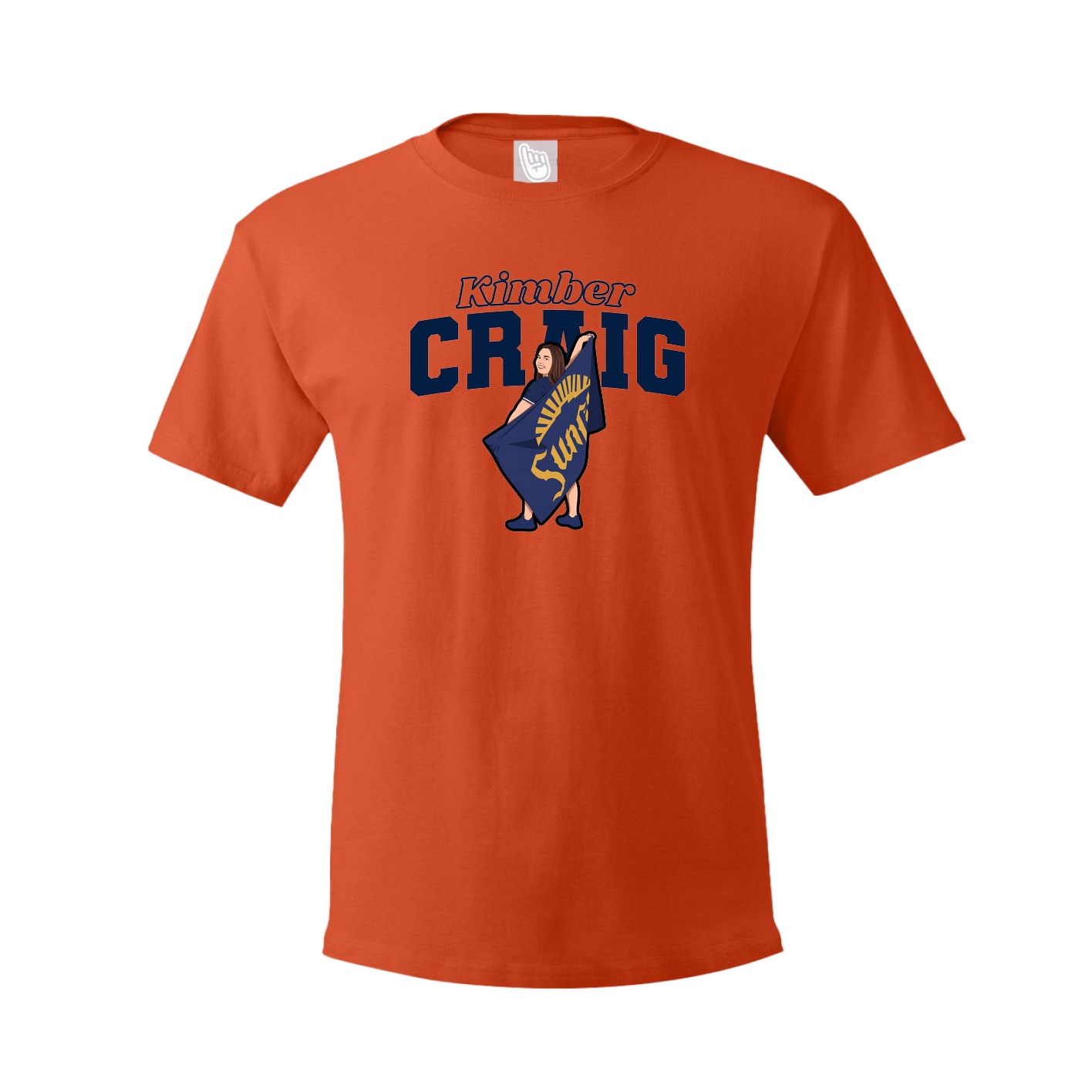 Youth Tee — Name Arch in Orange