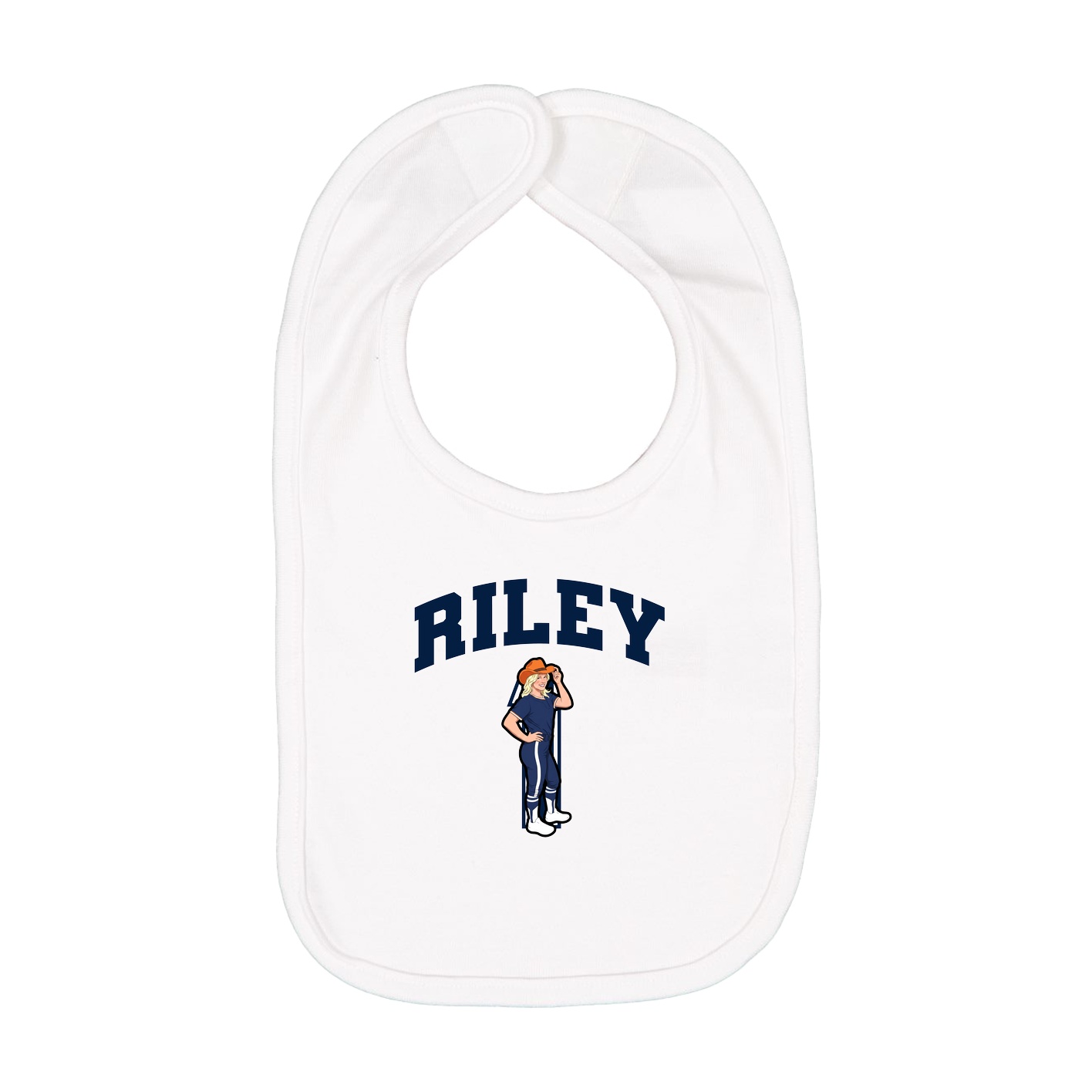Infant Bib — Number in White