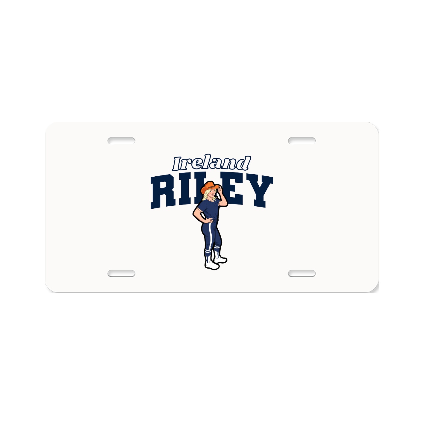 License Plate — Name Arch in Classic