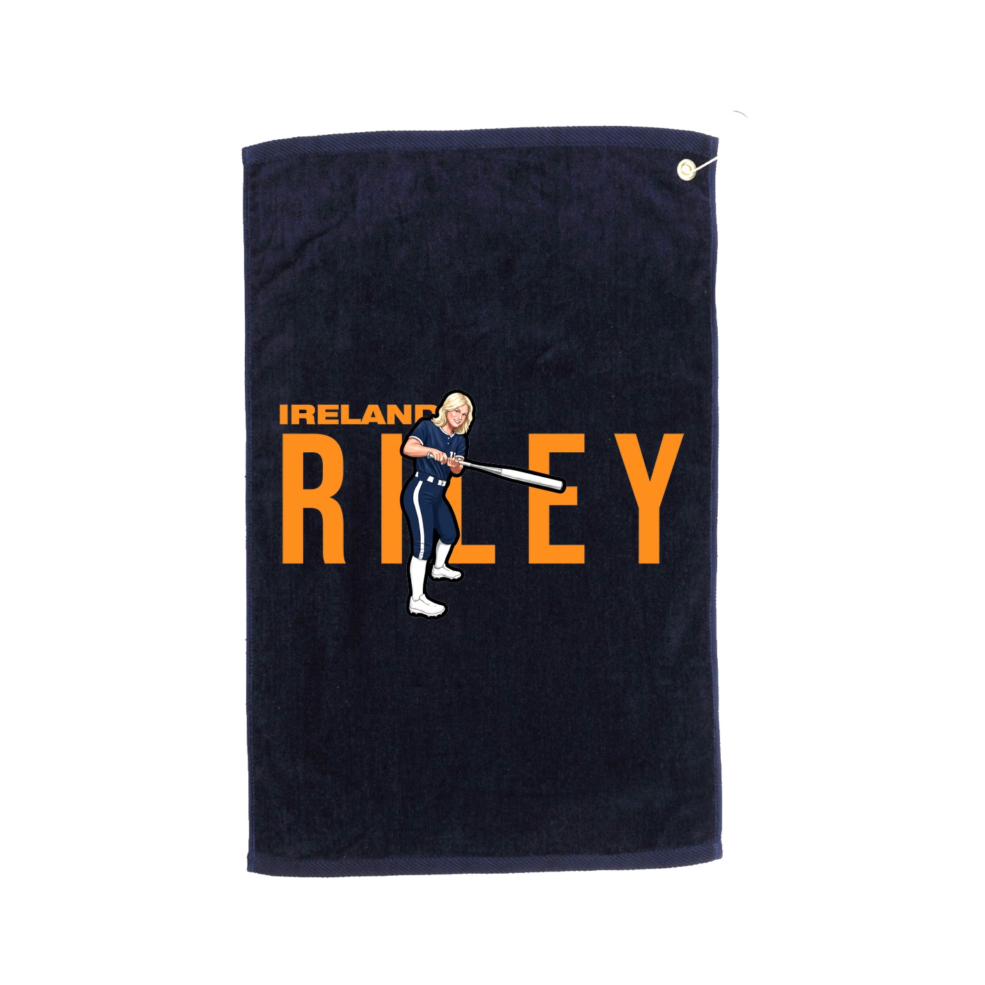Golf Towel — Player Name in Navy