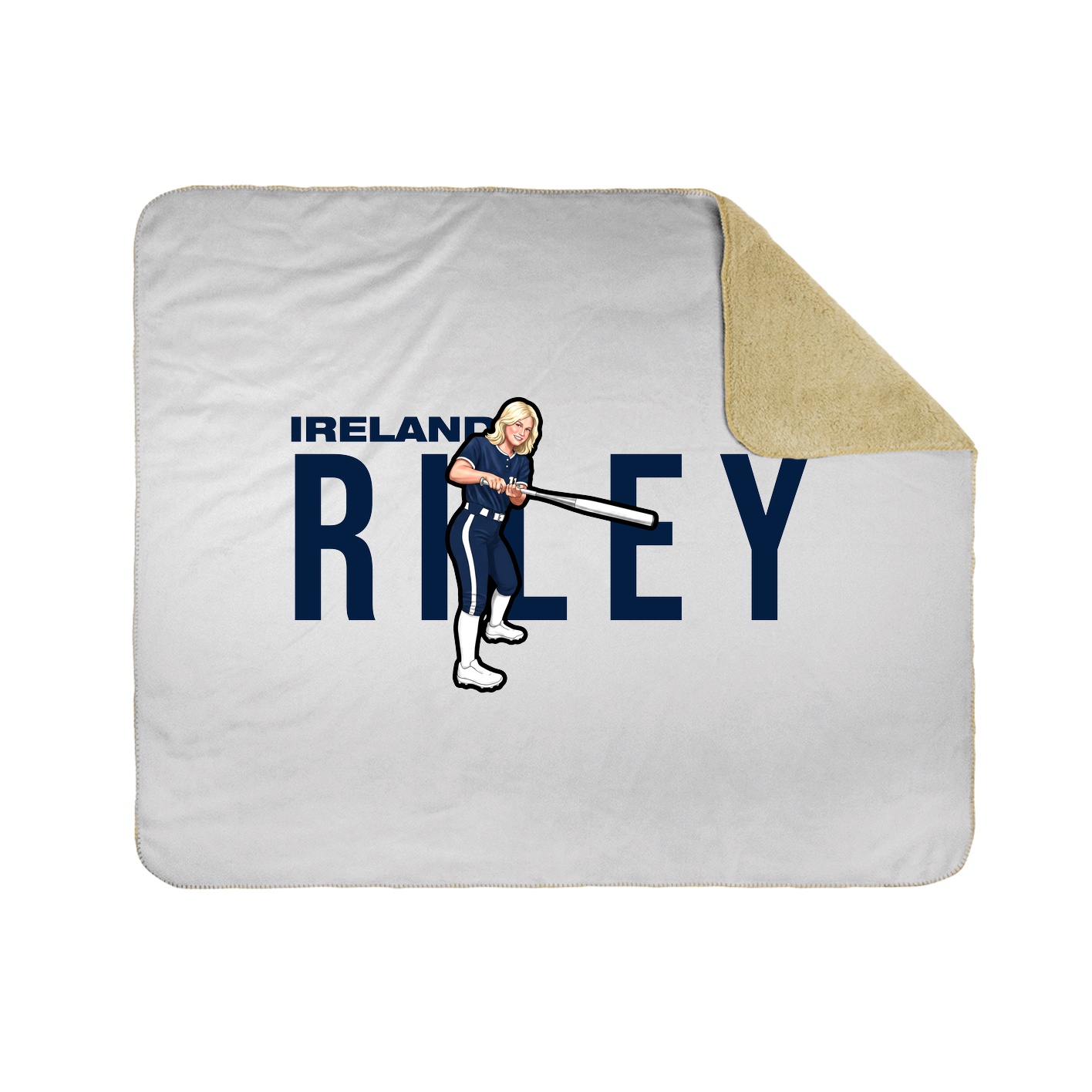 Throw Blanket — Player Name in White