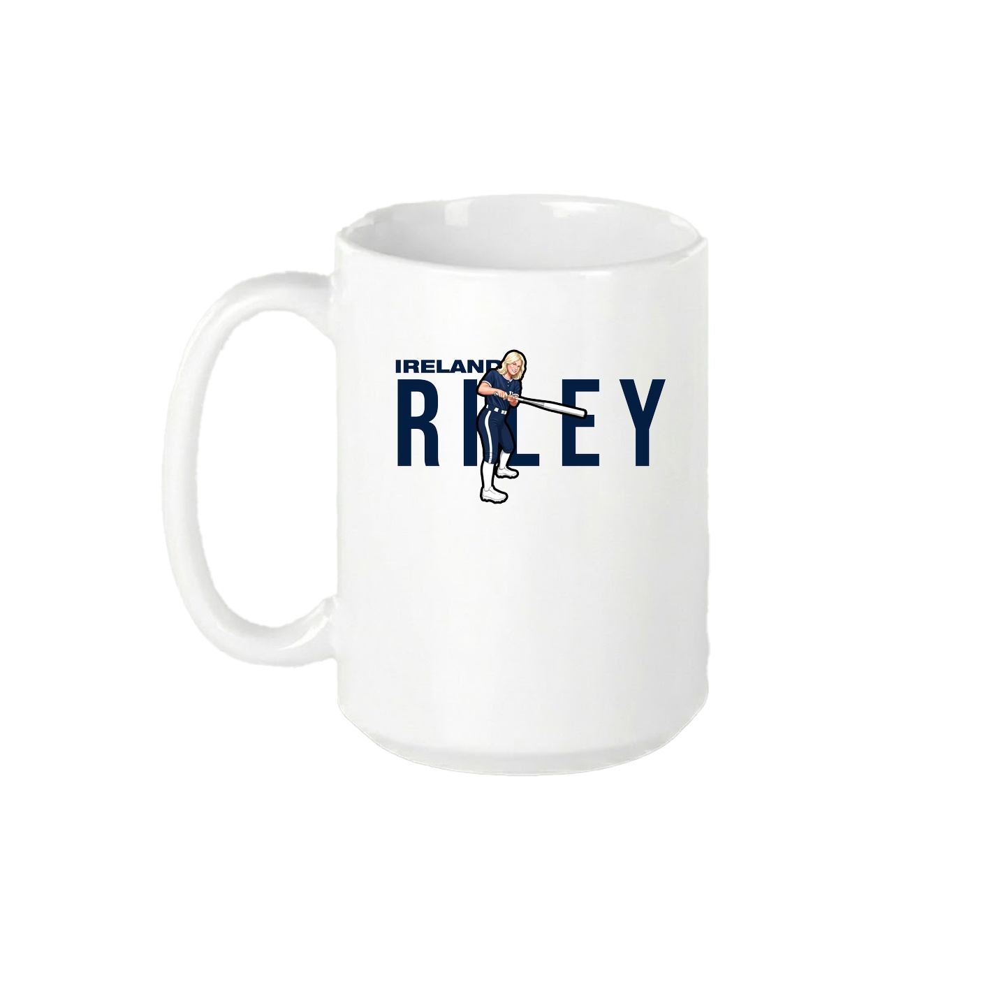 15oz Coffee Mug — Player Name in White
