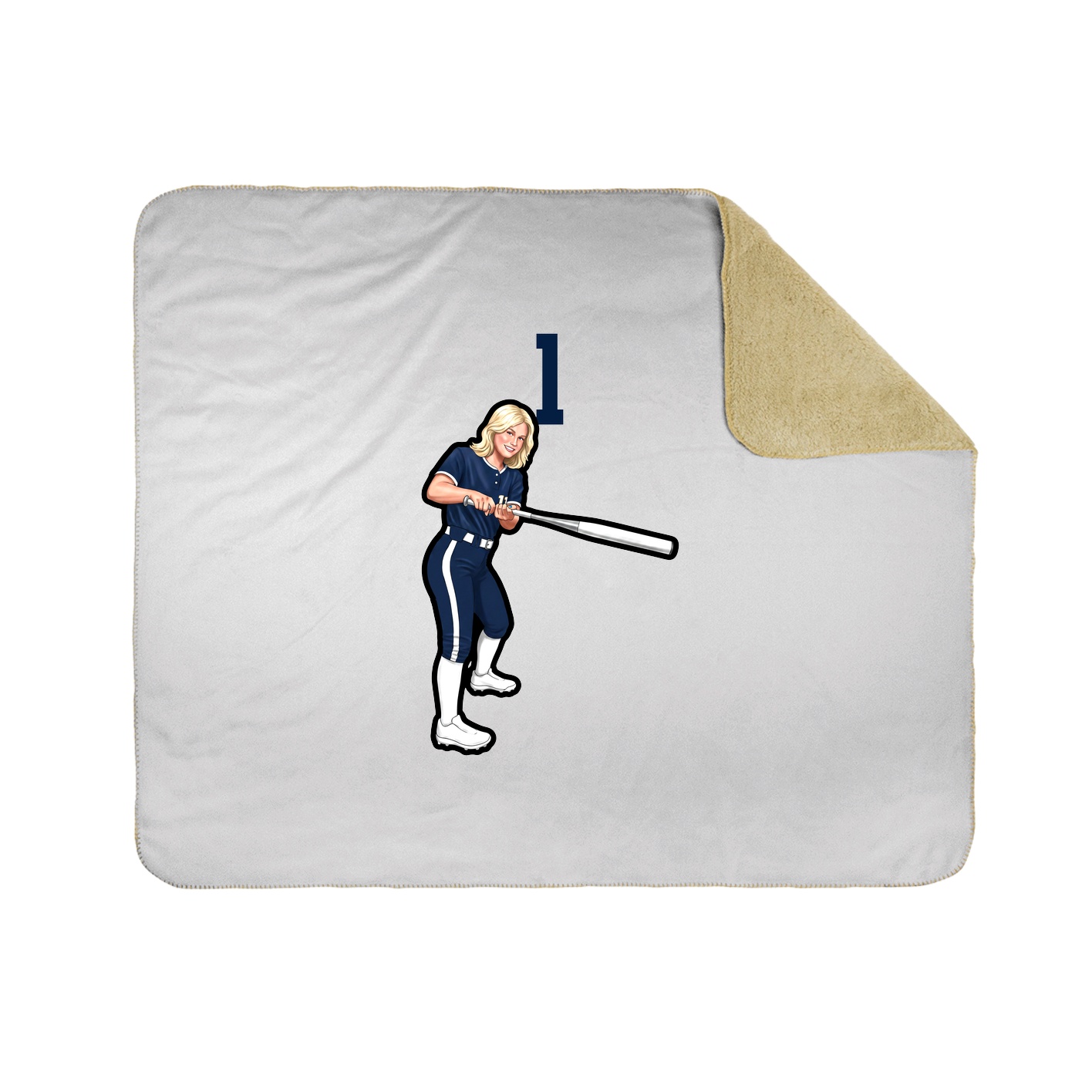 Throw Blanket — Number Top in White