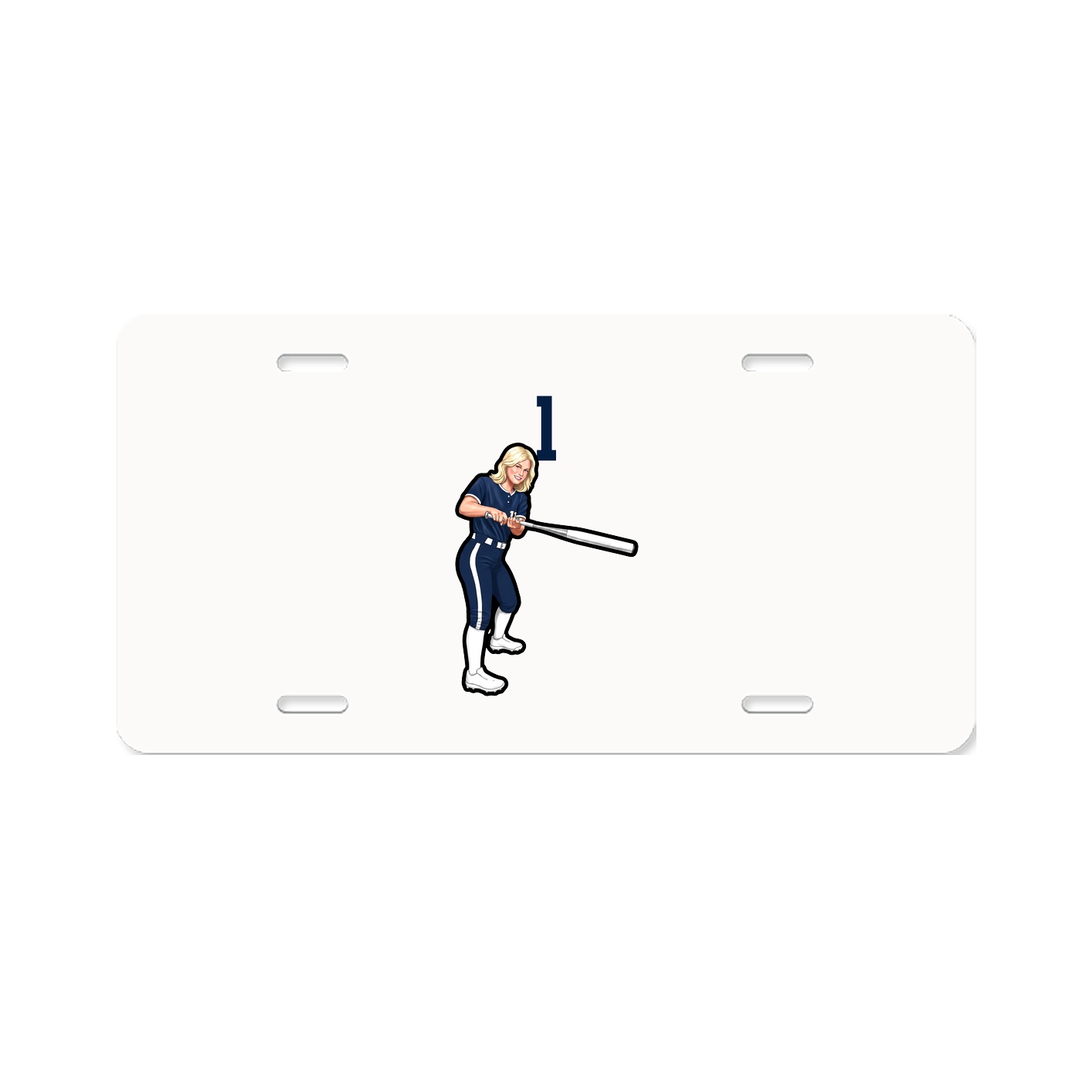 License Plate — Number Top in Classic