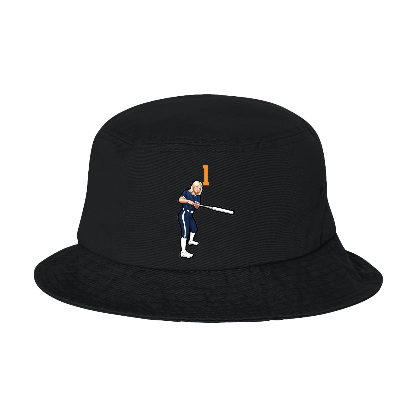 Bucket Cap — Number Top in Black