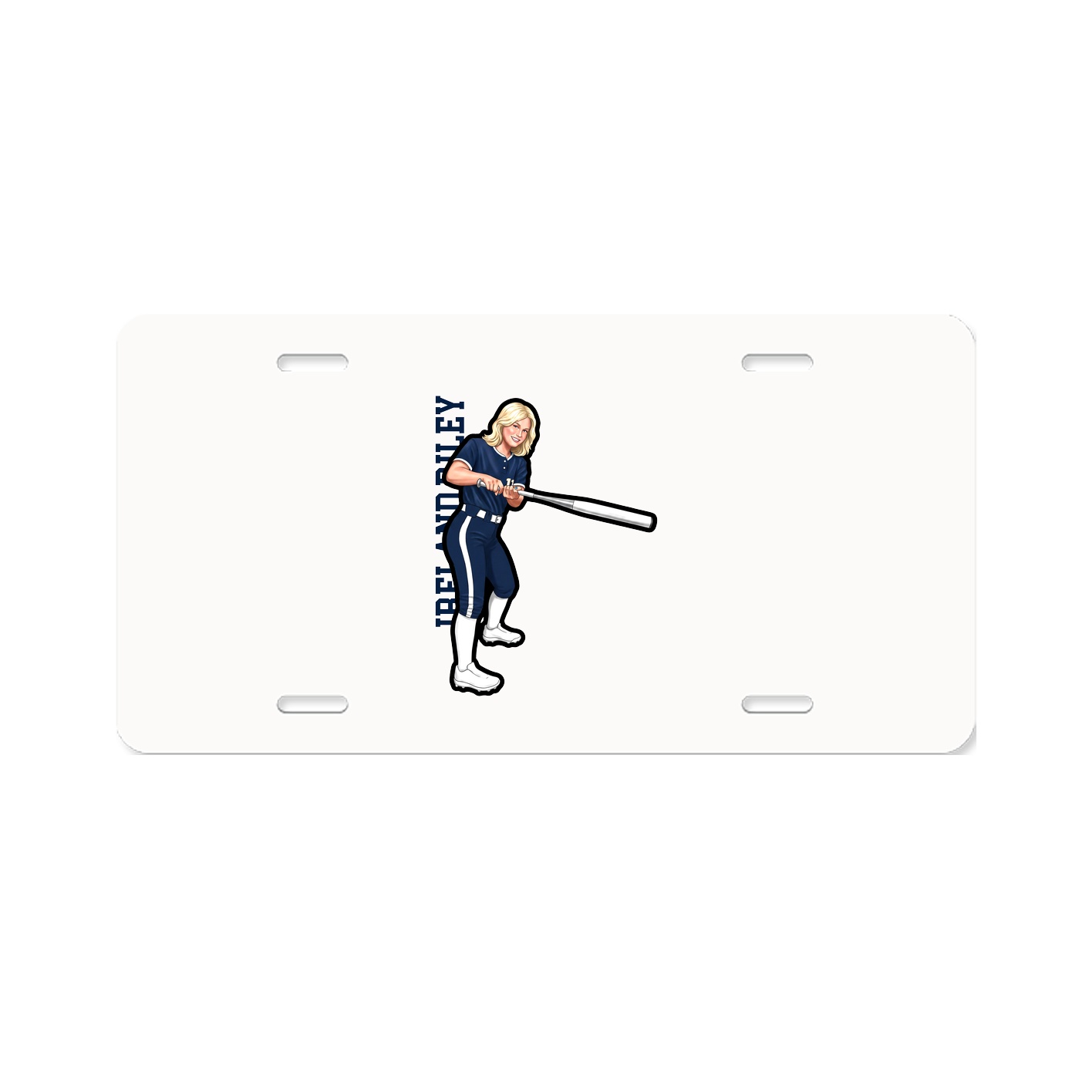 License Plate — Name Vertical in Classic