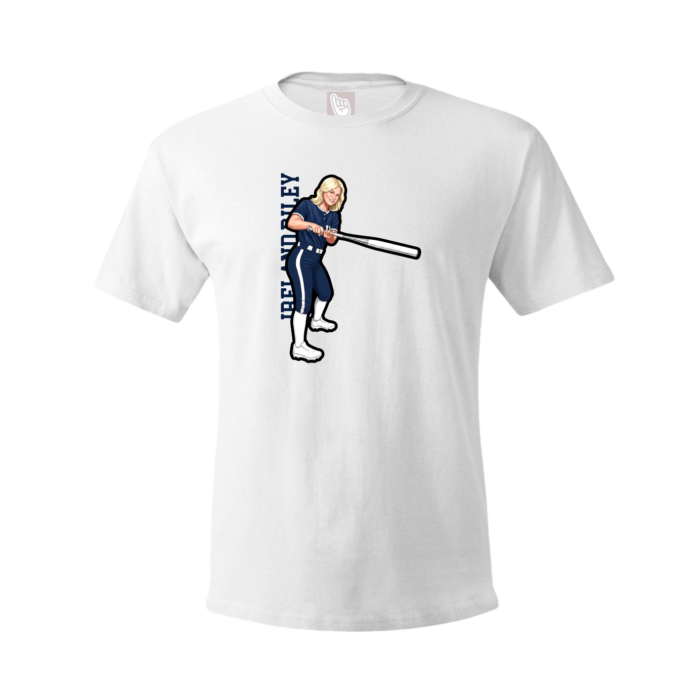 Youth Tee — Name Vertical in White