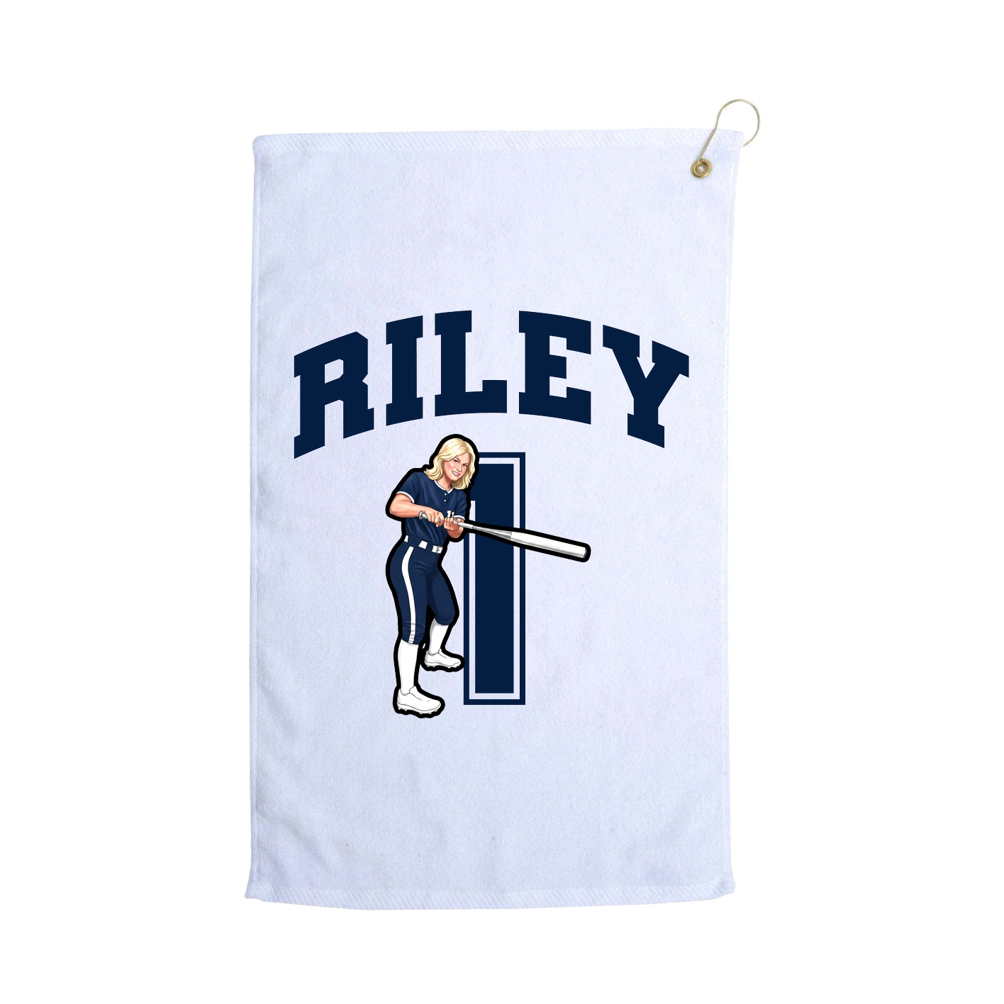 Golf Towel — Number in White