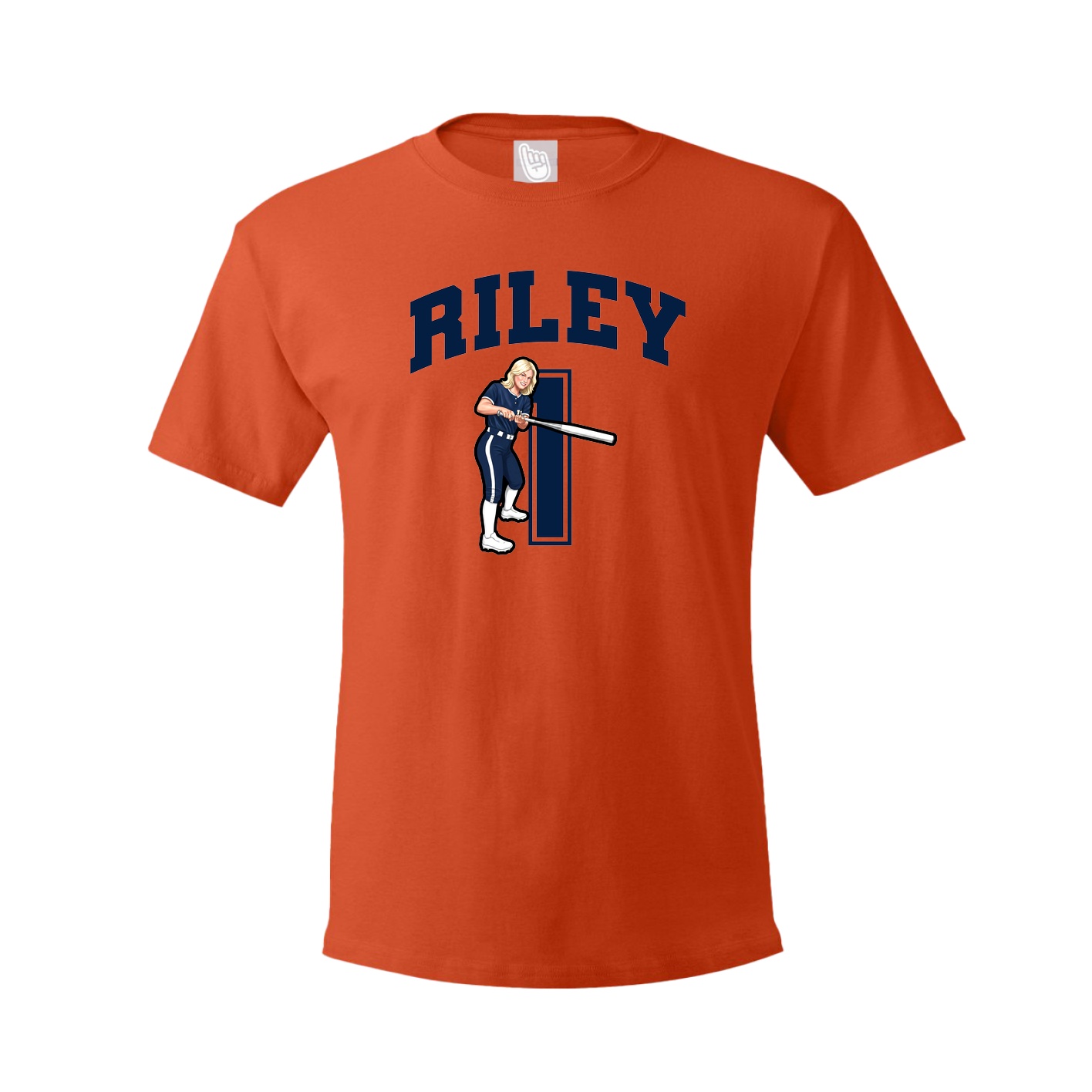Youth Tee — Number in Orange