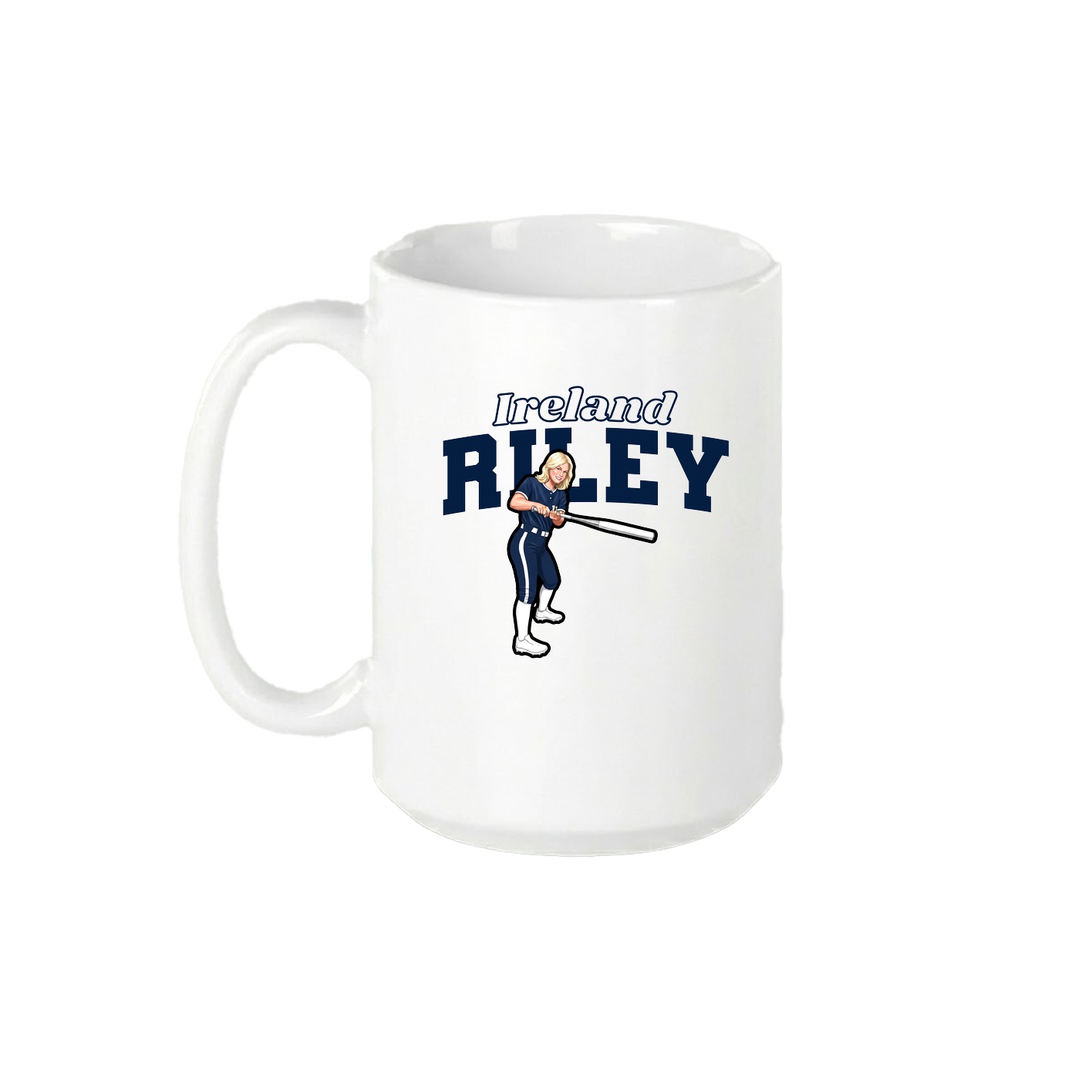 15oz Coffee Mug — Name Arch in White