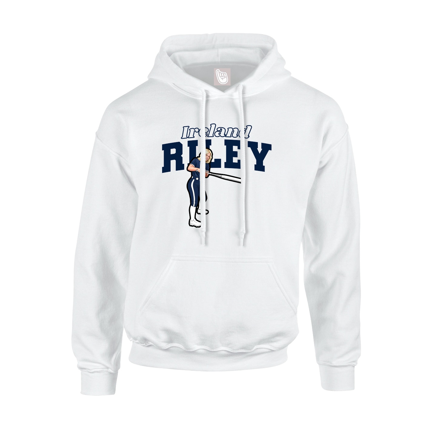 Hoodie — Name Arch in White