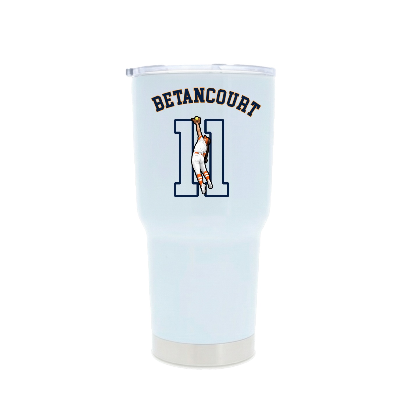 30oz Stainless Steel Tumbler — Shirsey Arch in White