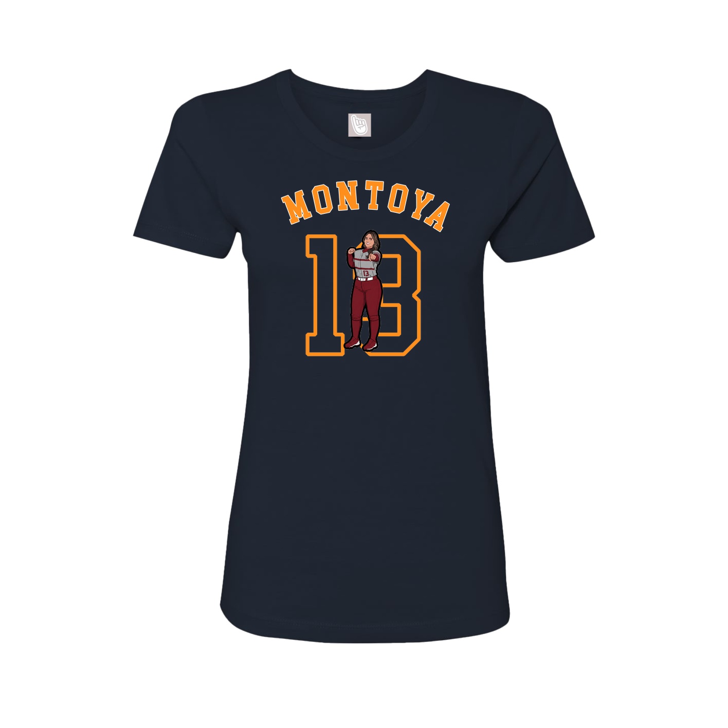 Fitted Women's Tee — Shirsey Arch in Navy