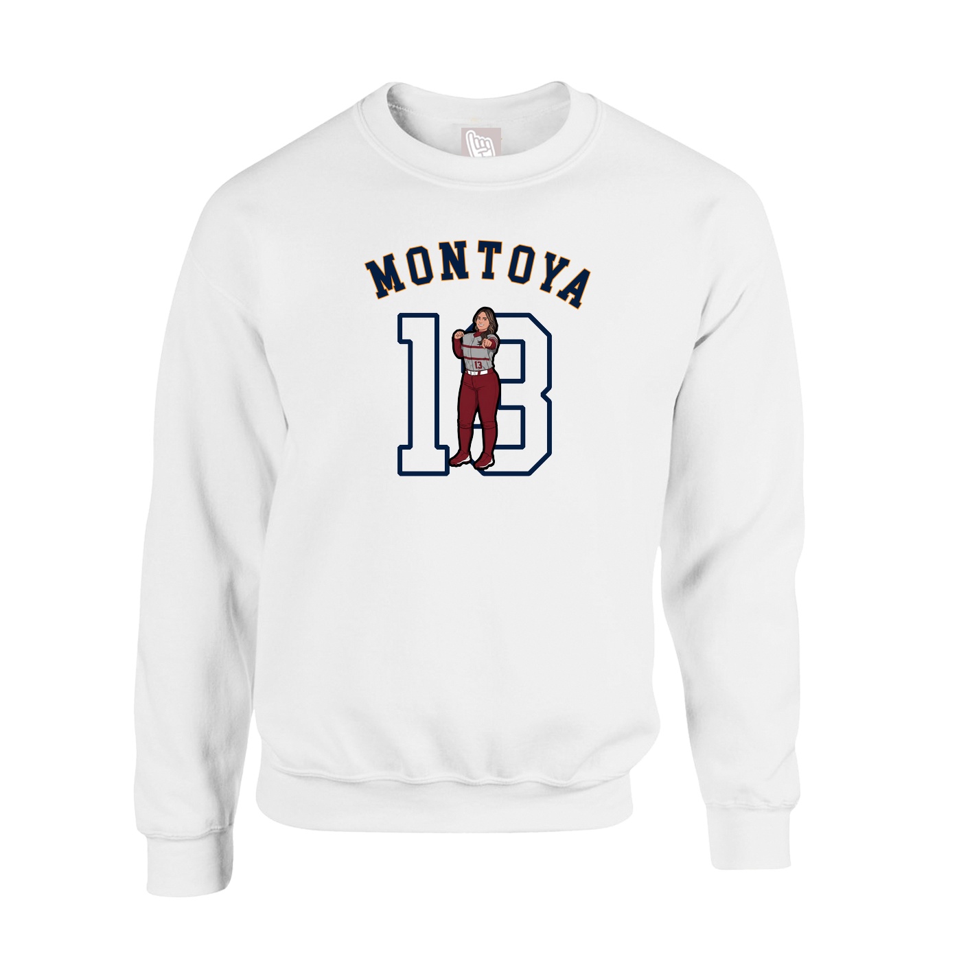 Fleece Crew — Shirsey Arch in White