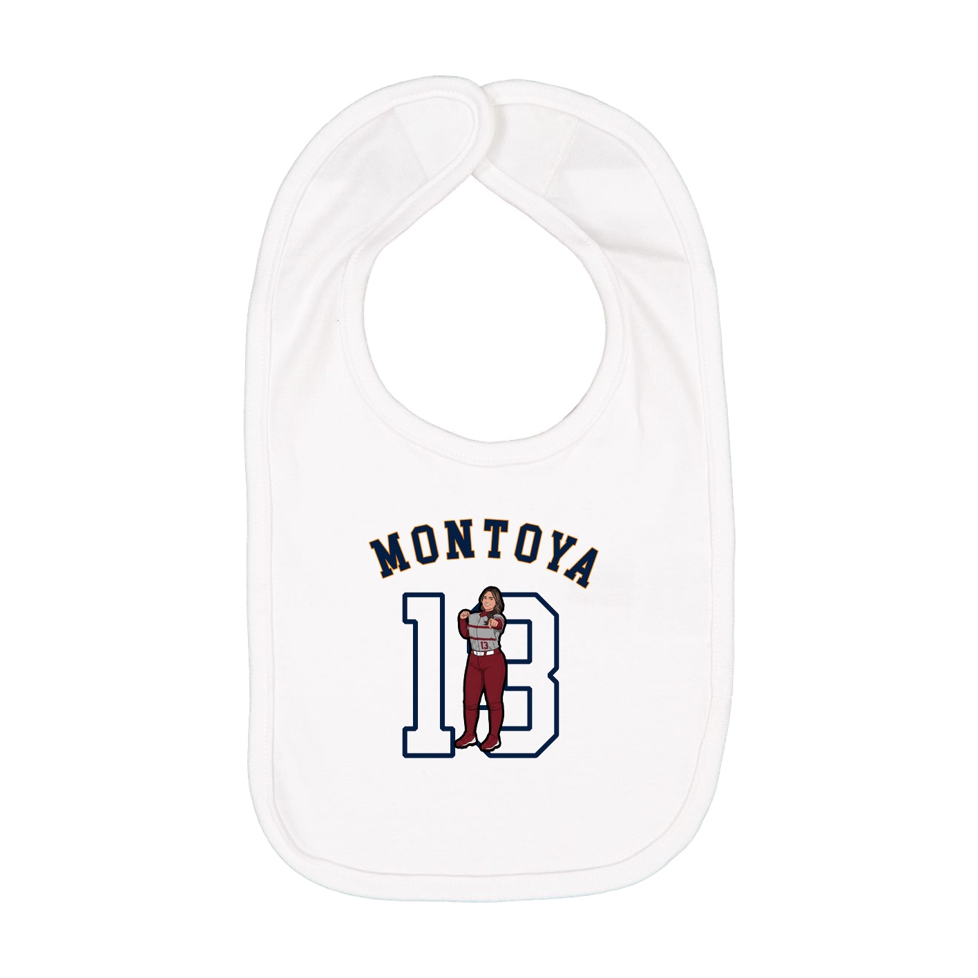 Infant Bib — Shirsey Arch in White