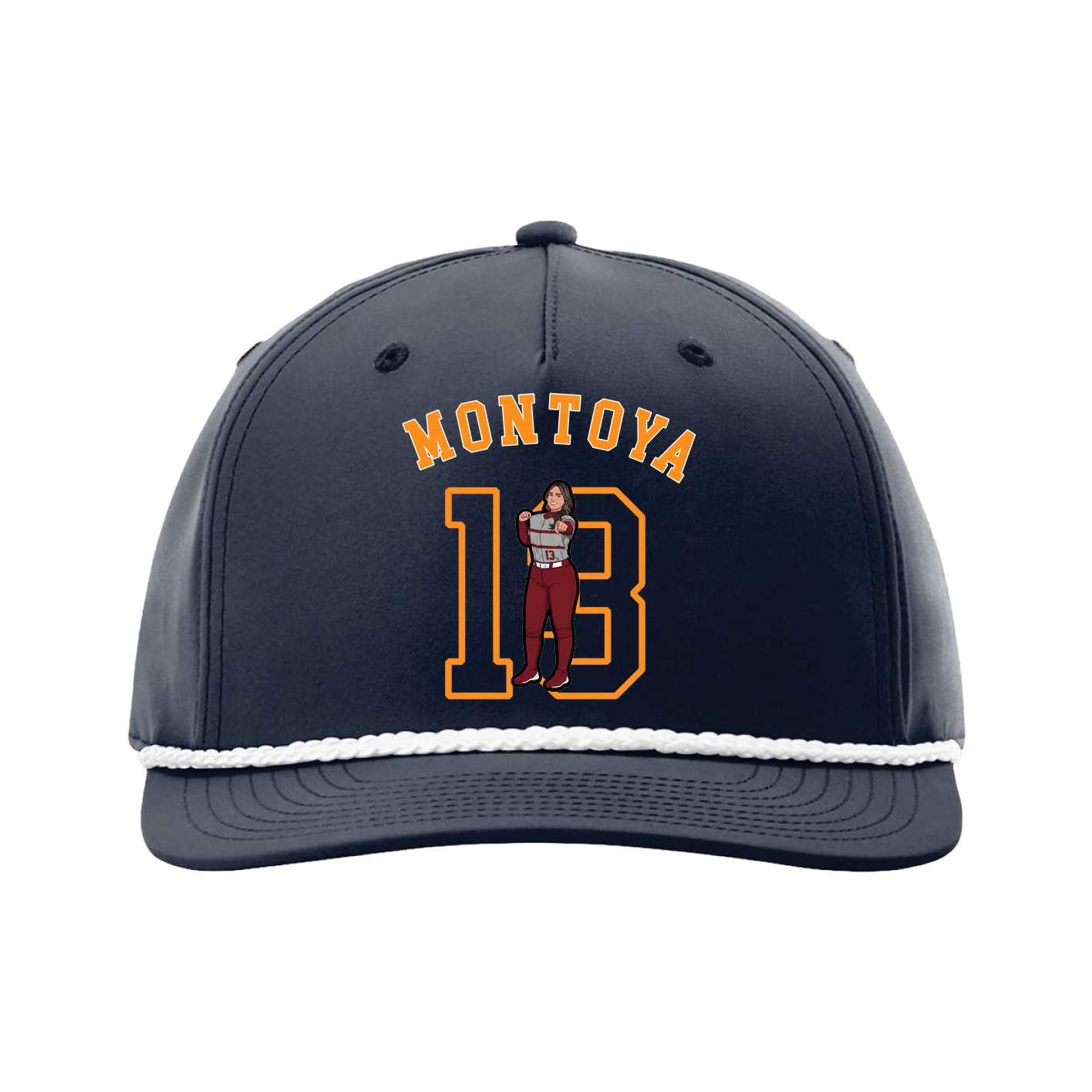 Five-Panel Classic Rope Cap — Shirsey Arch in Navy