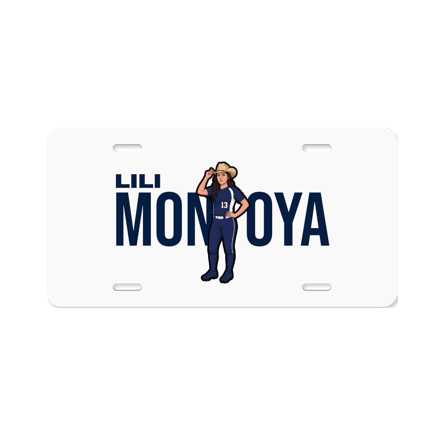 License Plate — Player Name in Classic