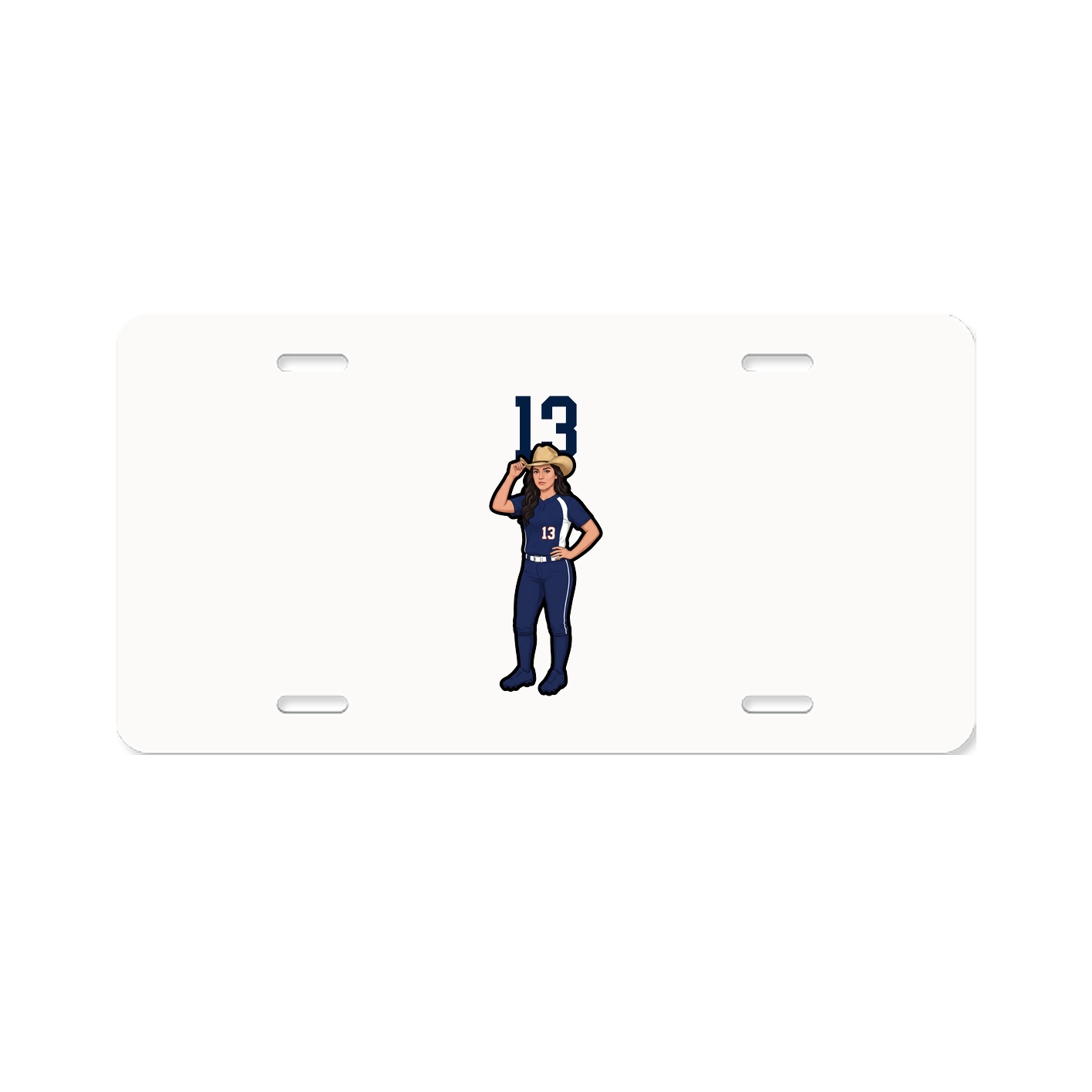 License Plate — Number Top in Classic