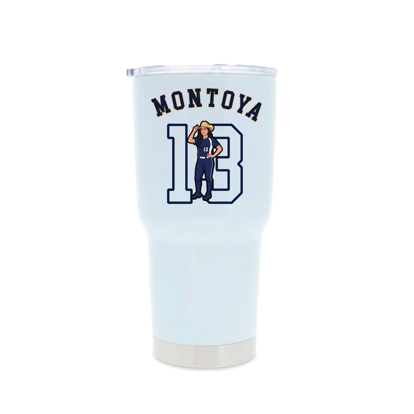 30oz Stainless Steel Tumbler — Shirsey Arch in White