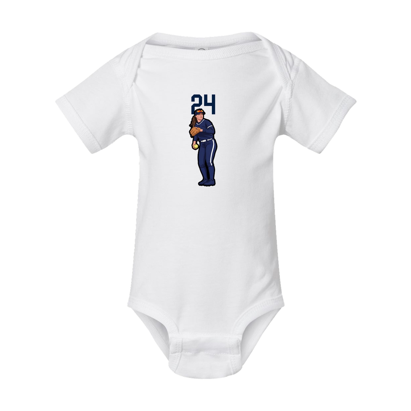 Baby Onesie — Number Top in White