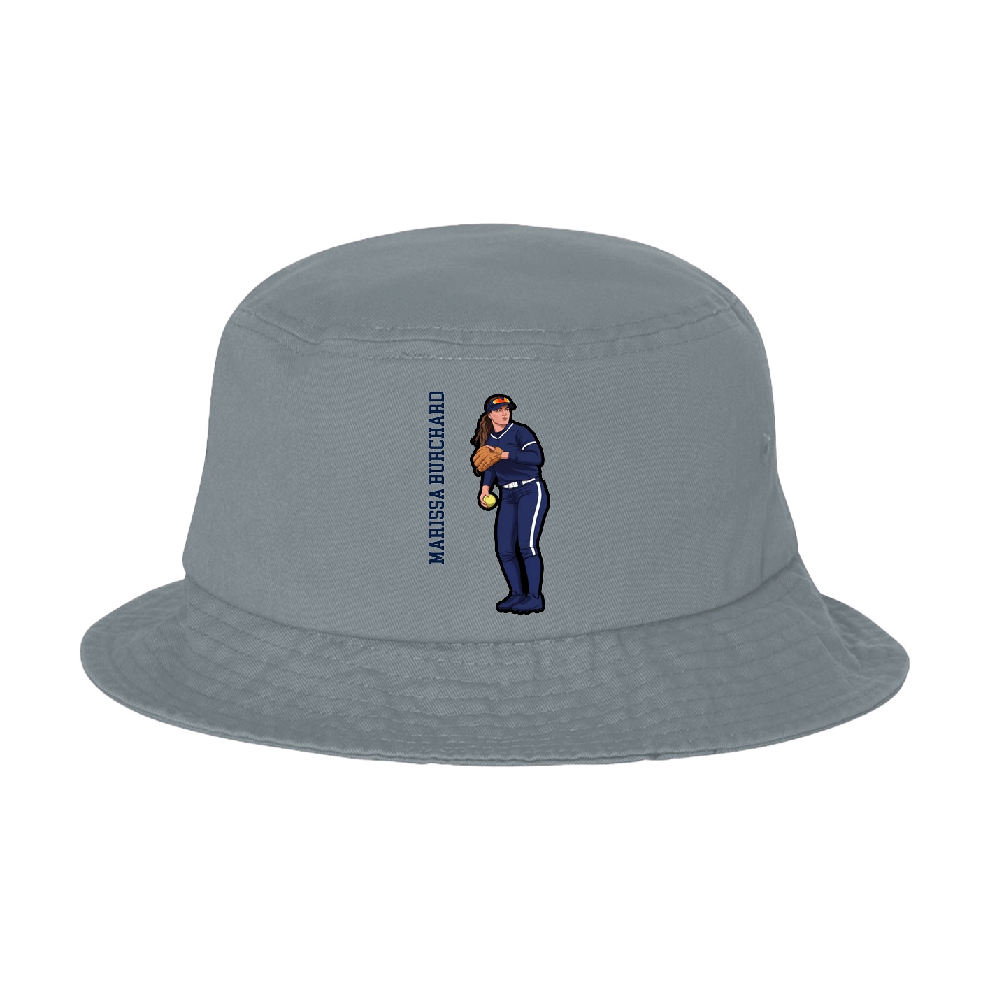 Bucket Cap — Name Vertical in Grey