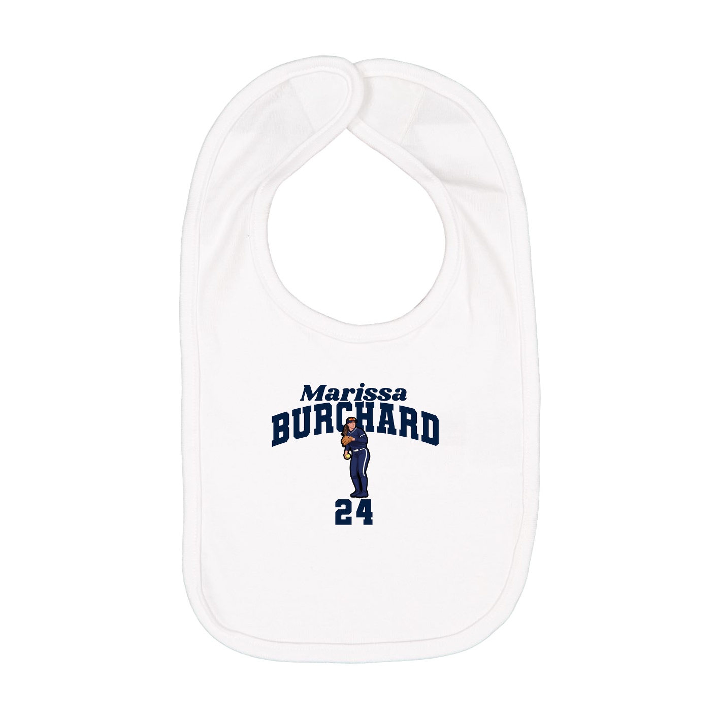 Infant Bib — Signature Arch in White