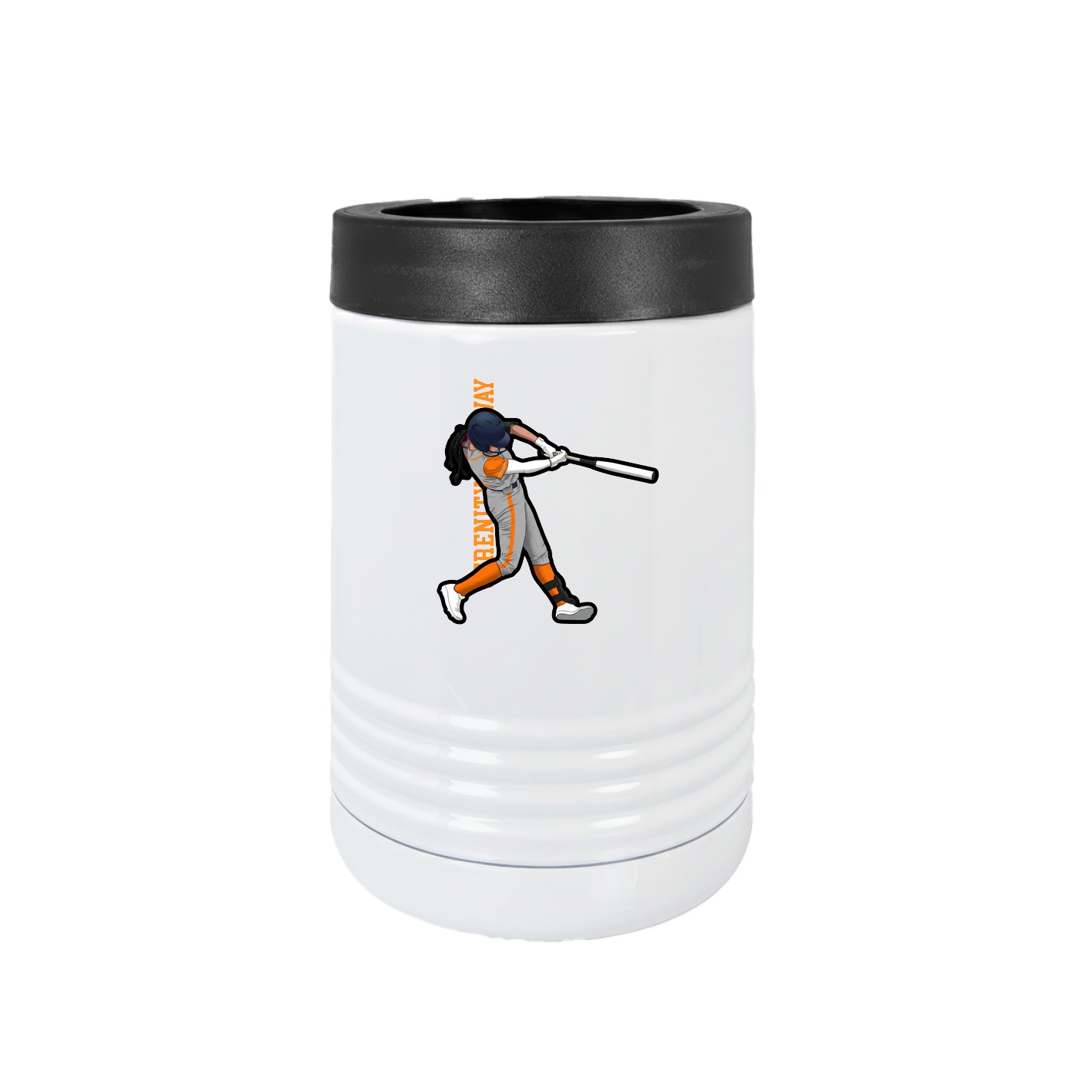 Beverage Holder — Name Vertical in White