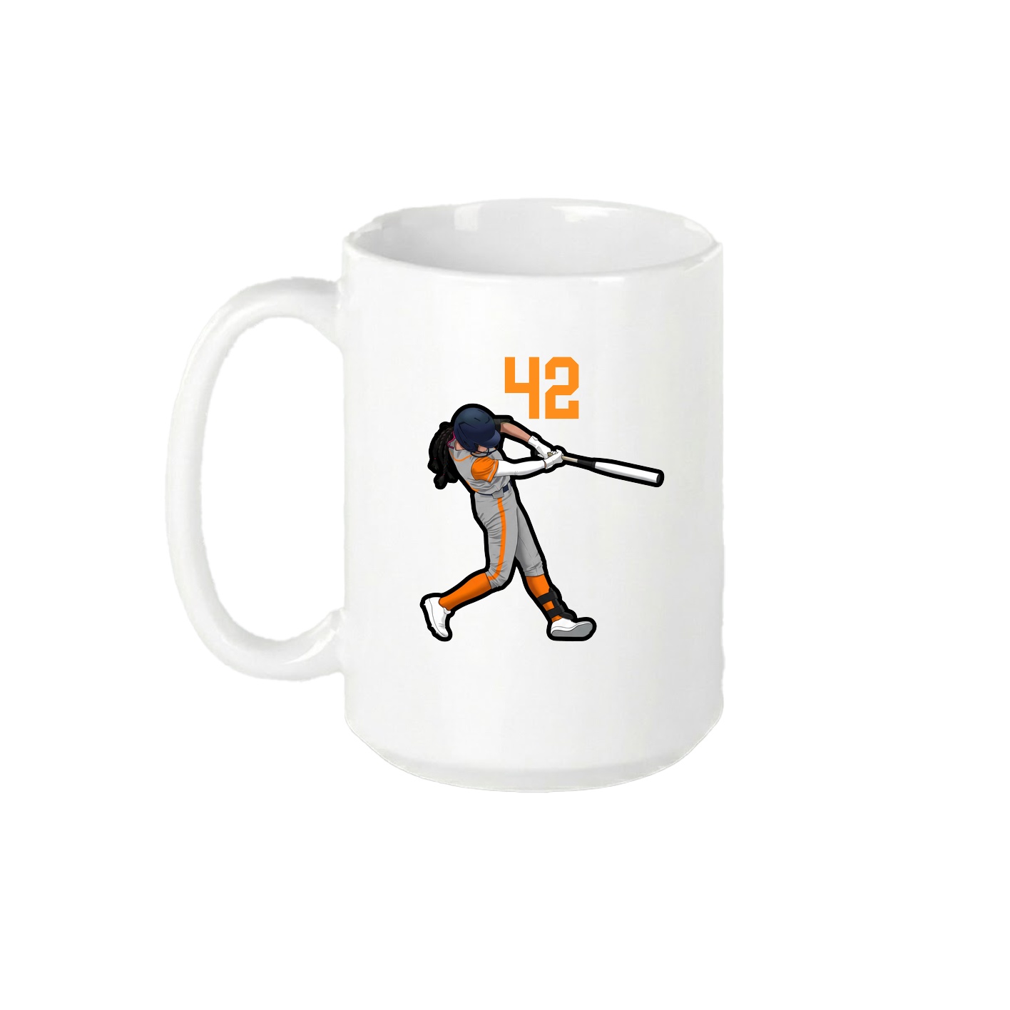 15oz Coffee Mug — Number Top in White