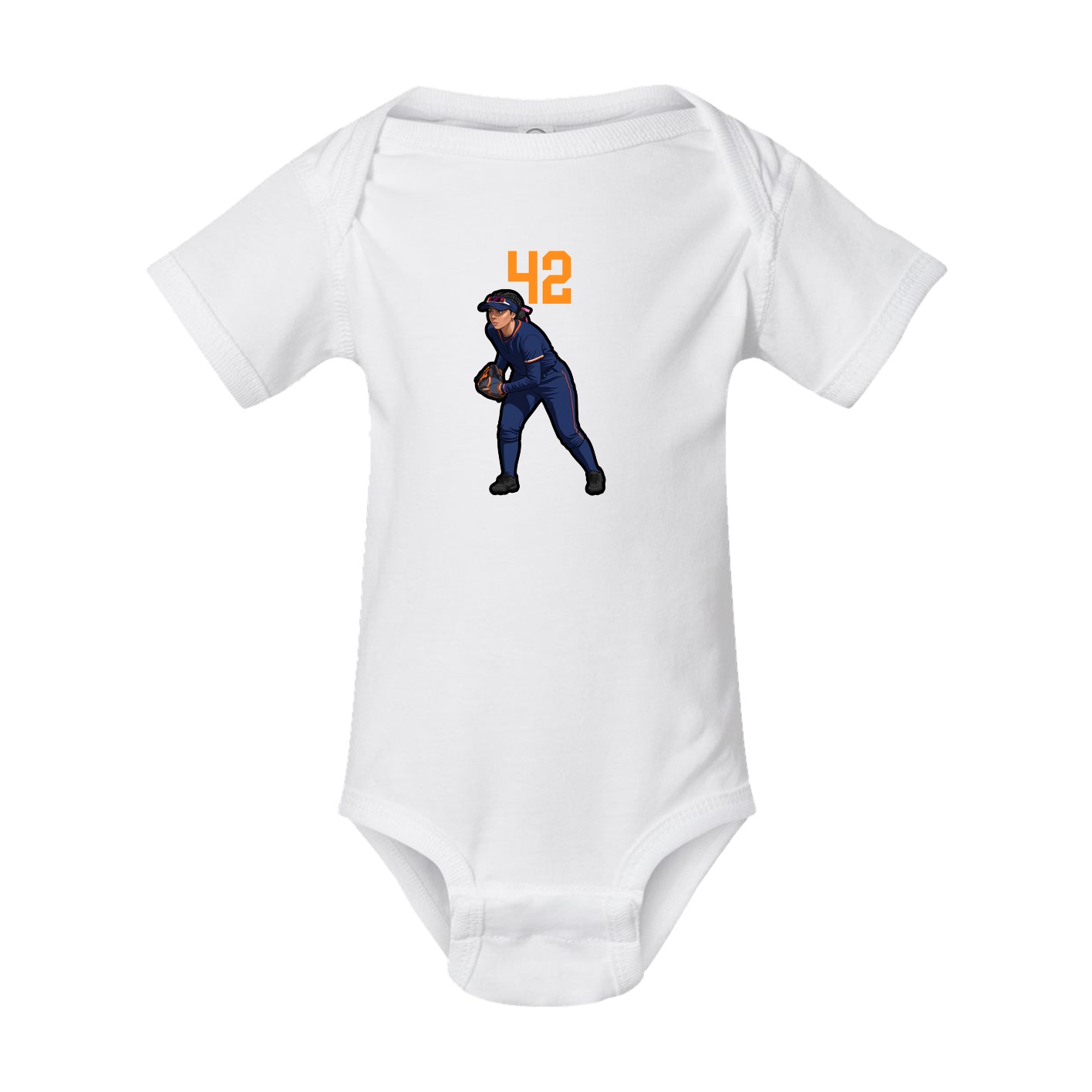Baby Onesie — Number Top in White