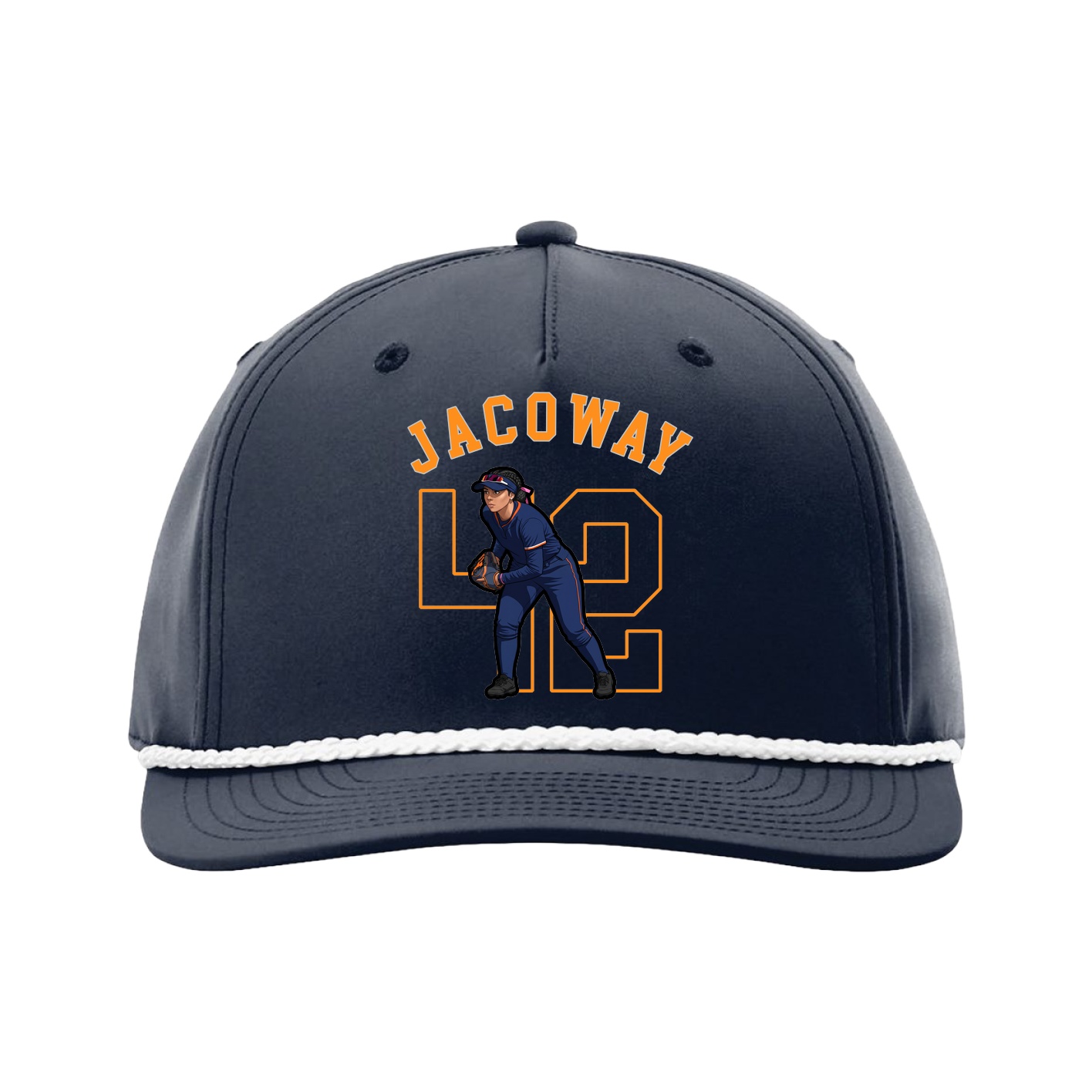 Five-Panel Classic Rope Cap — Shirsey Arch in Navy