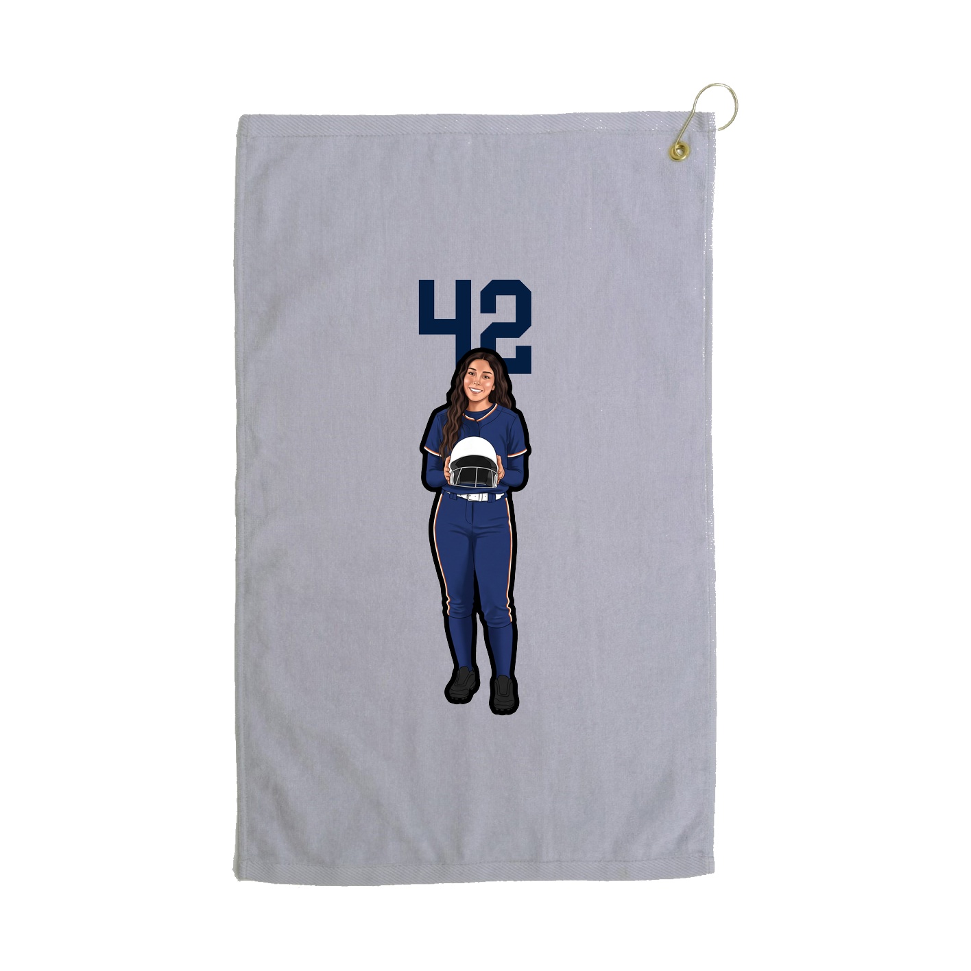 Golf Towel — Number Top in Grey