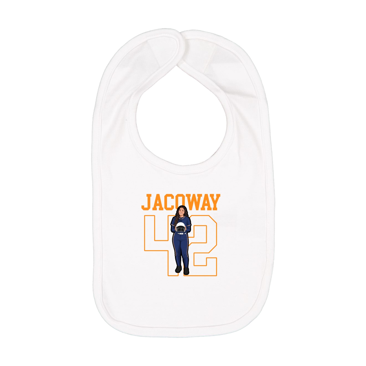 Infant Bib — Shirsey in White