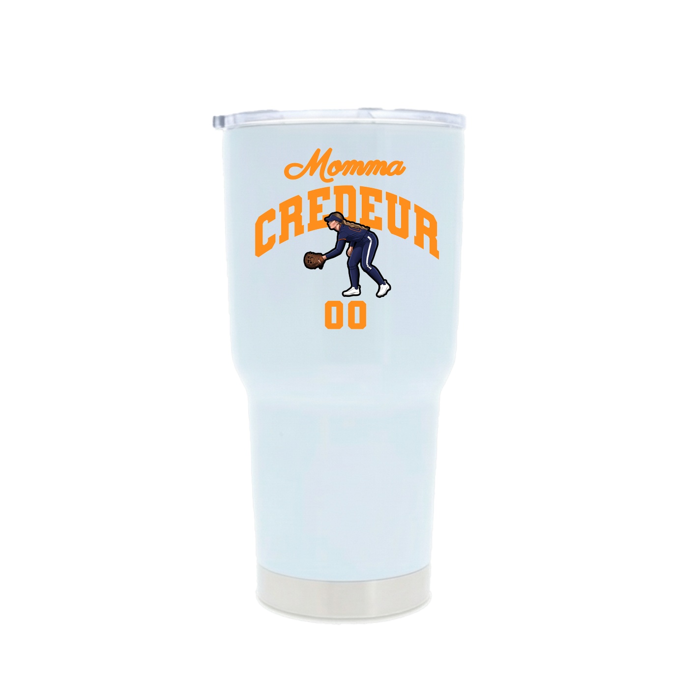 30oz Stainless Steel Tumbler — Mothers Day Arch in White