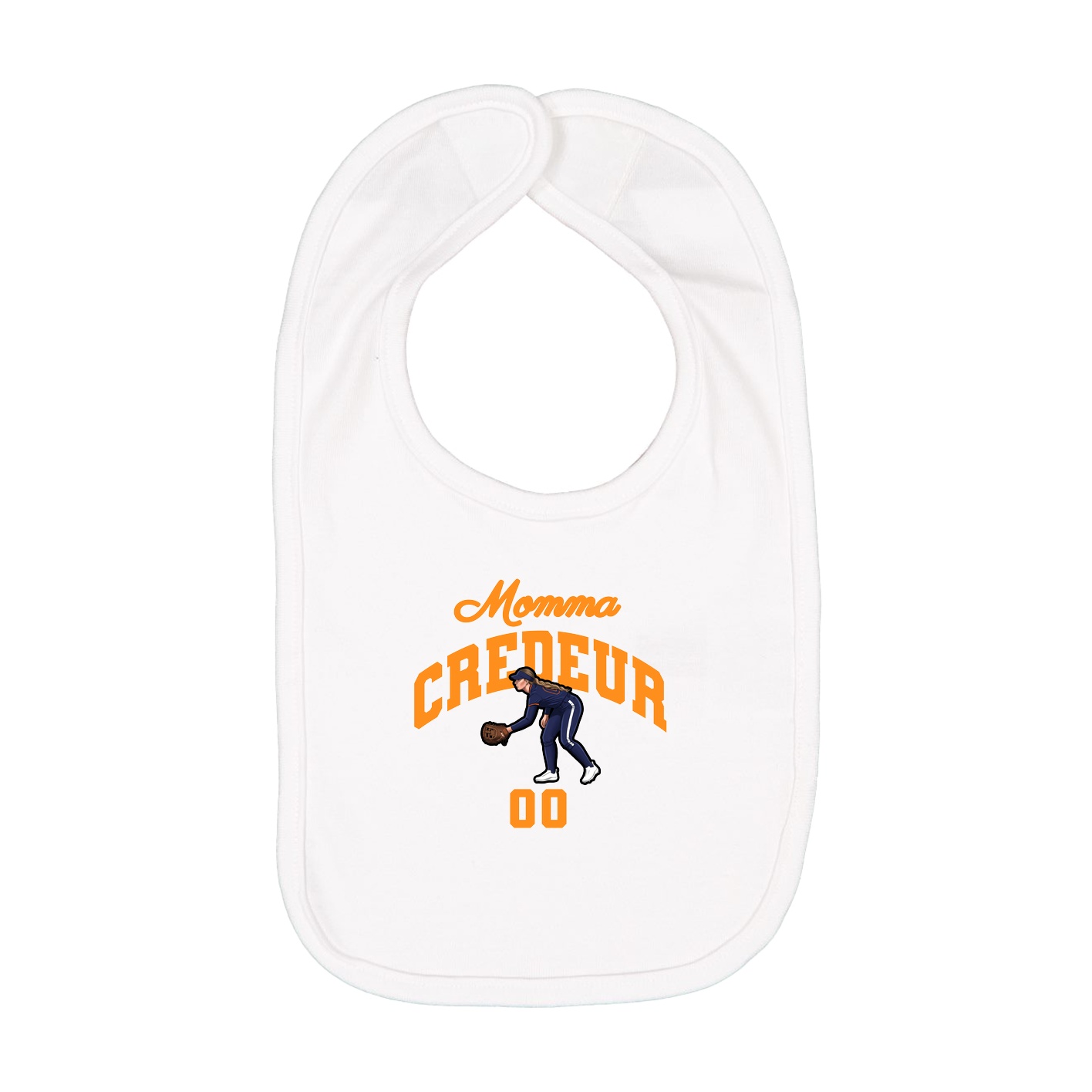 Infant Bib — Mothers Day Arch in White