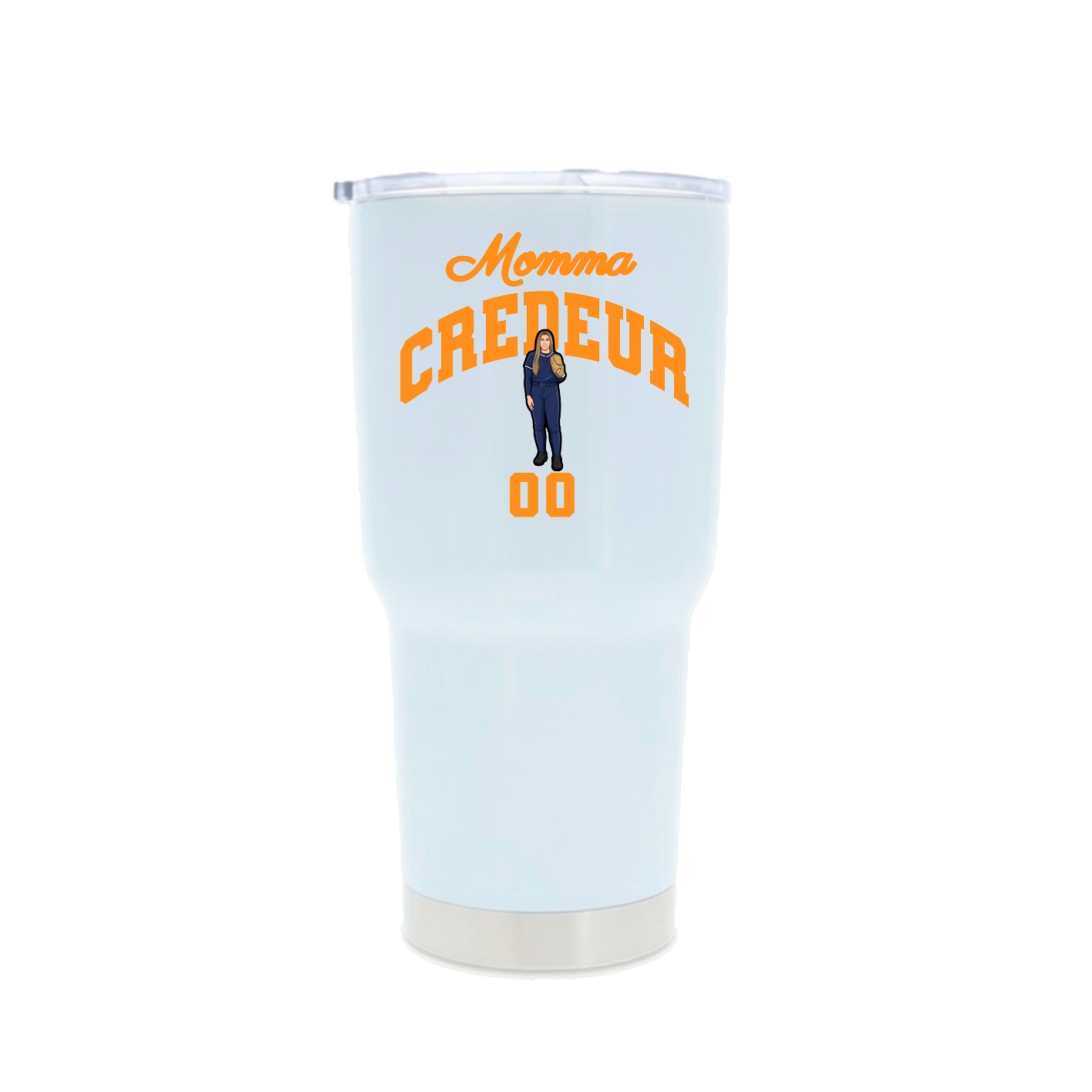 30oz Stainless Steel Tumbler — Mothers Day Arch in White