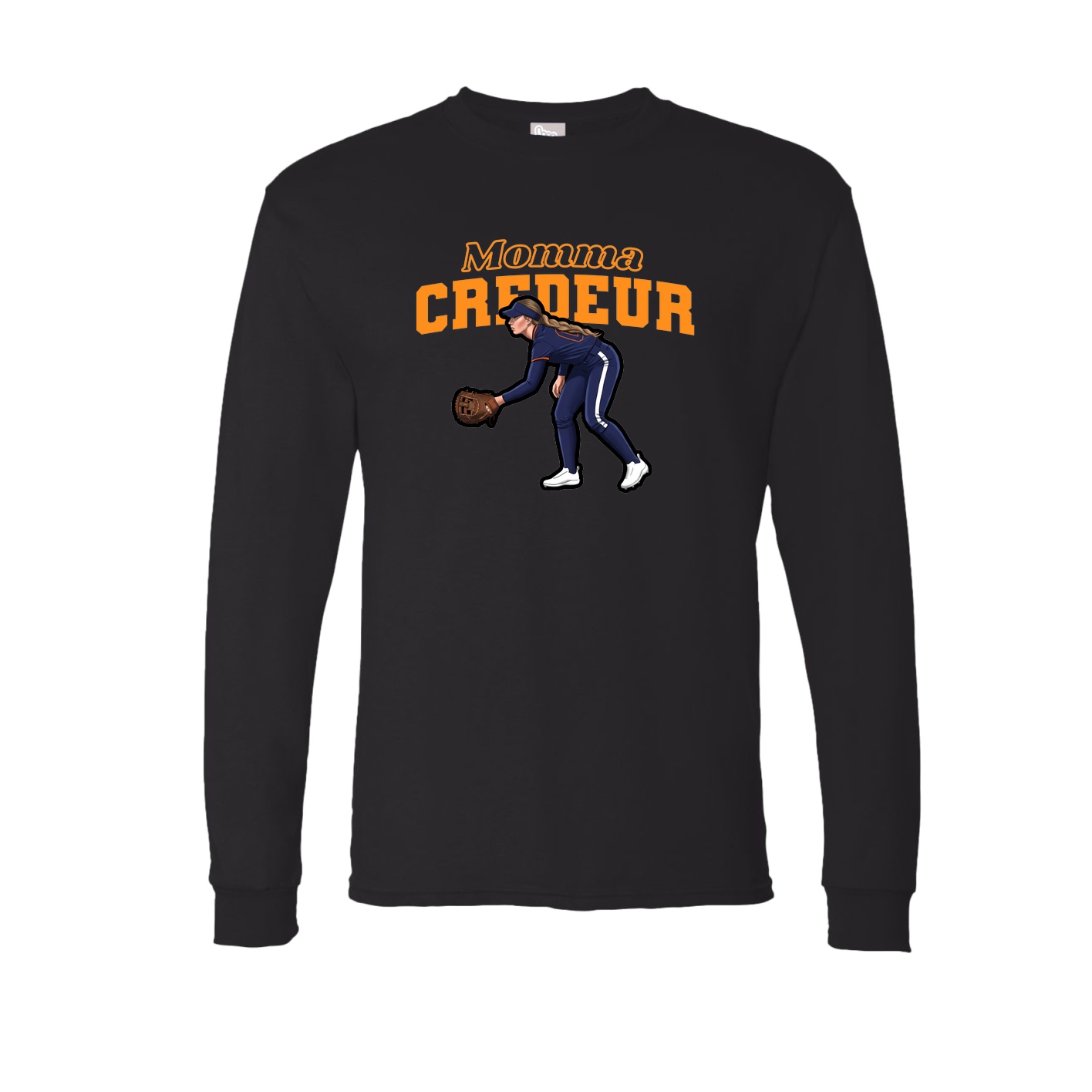 Long Sleeve Tee — Mothers Day Block in Black