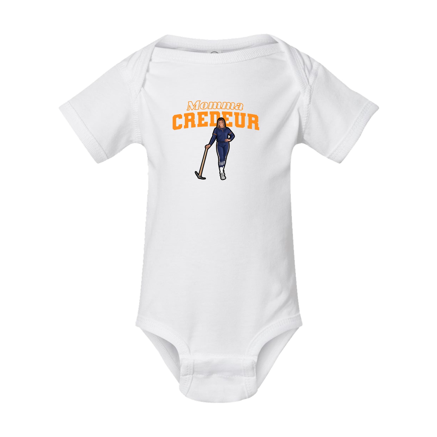 Baby Onesie — Mothers Day Block in White