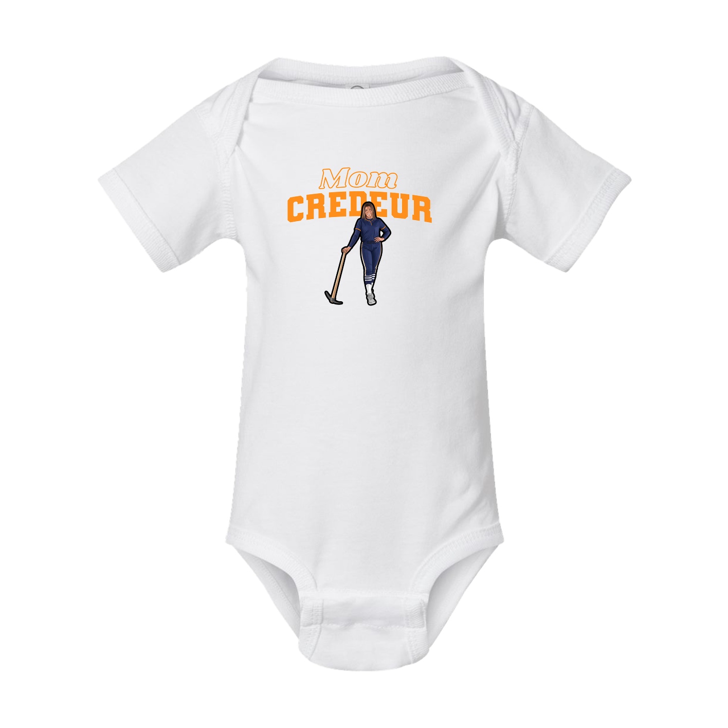 Baby Onesie — Mothers Day Block in White