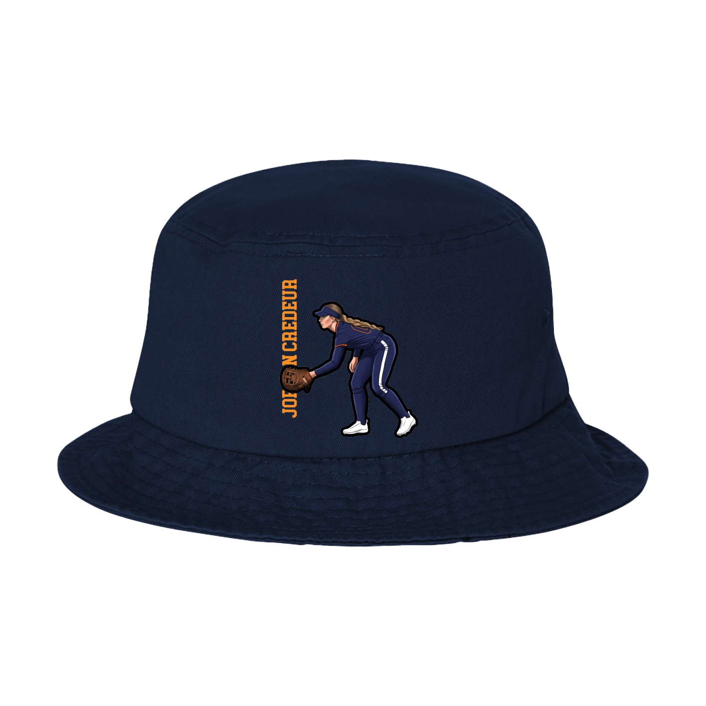 Bucket Cap — Name Vertical in Navy