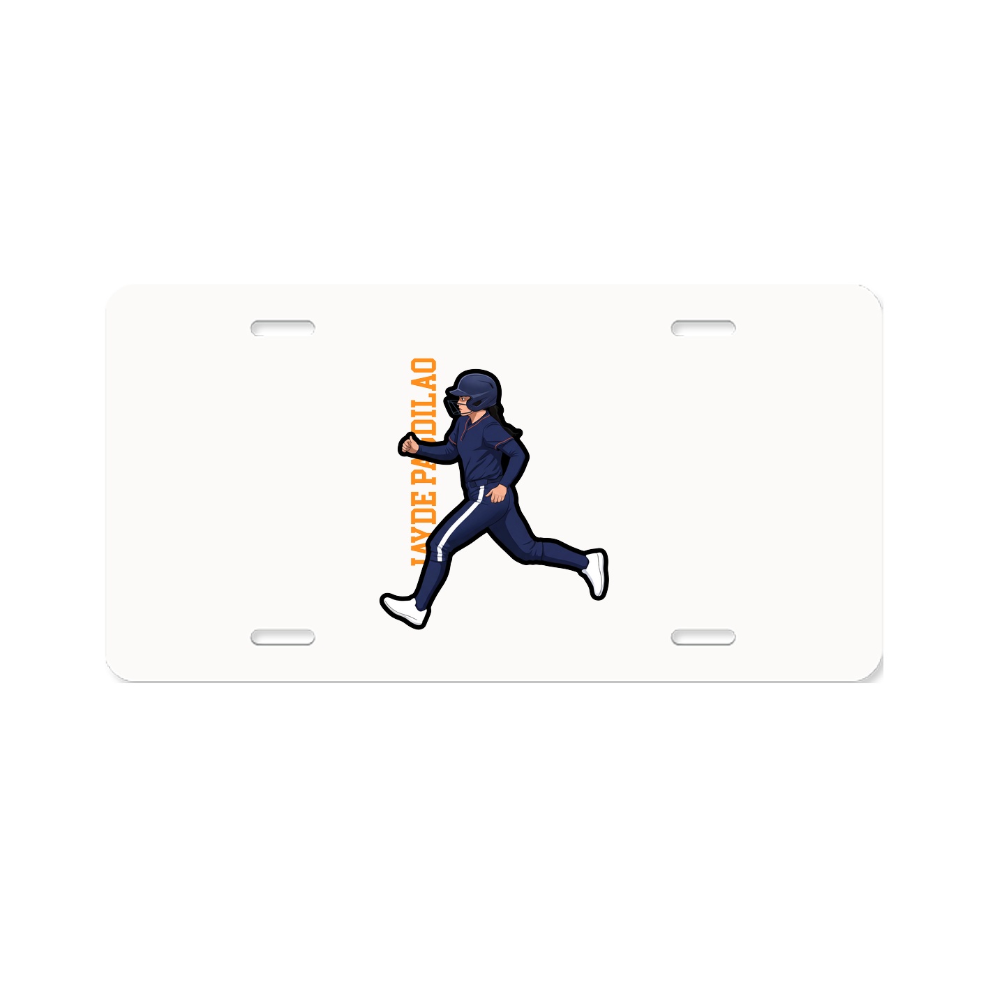 License Plate — Name Vertical in Classic