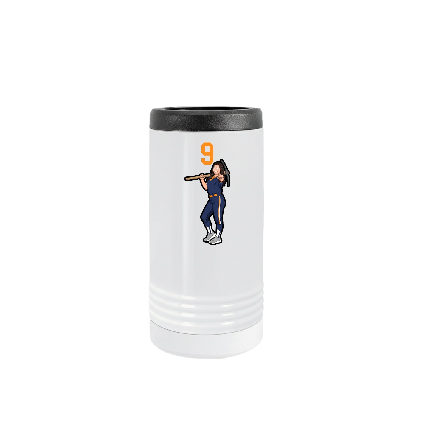 Slim Beverage Holder — Number Top in White