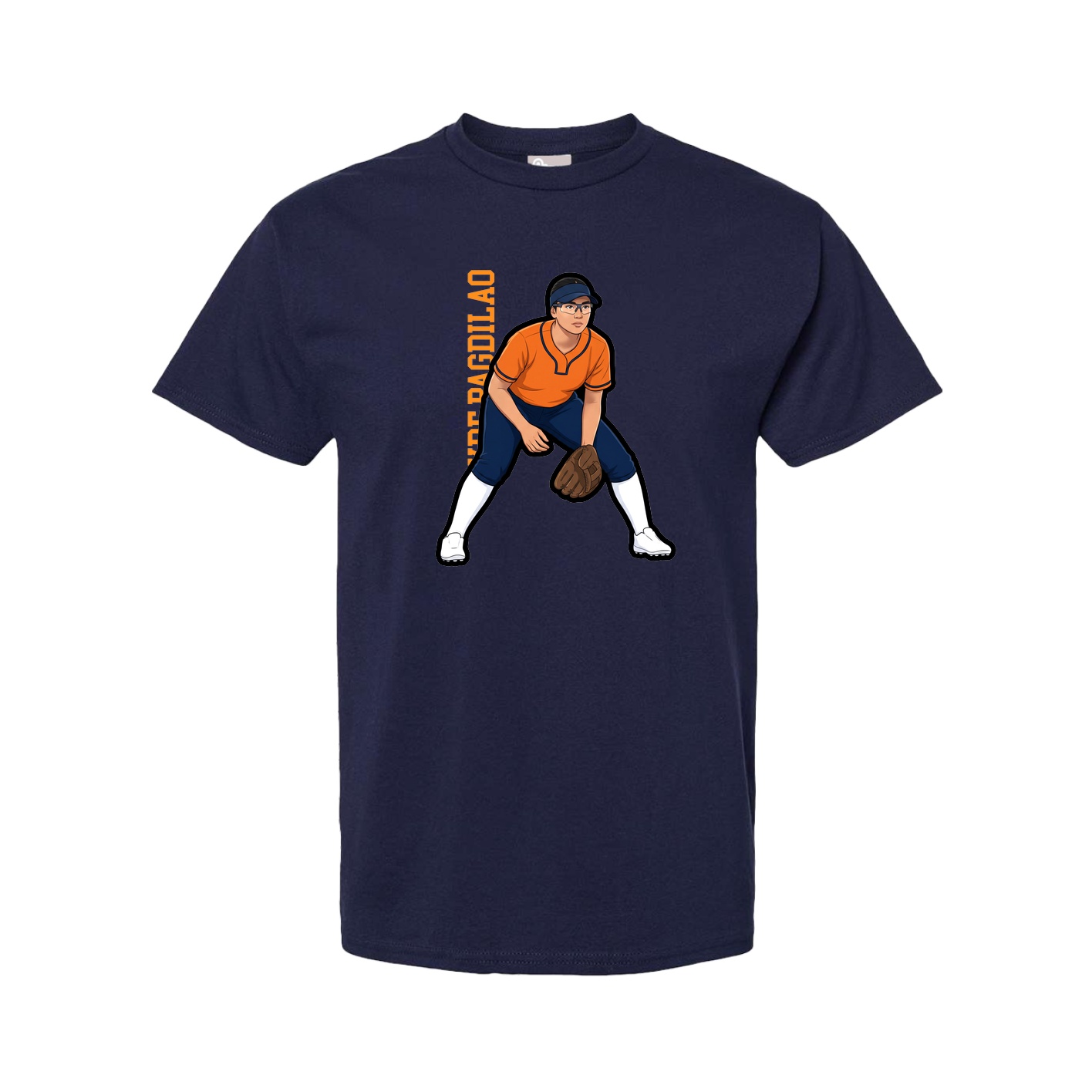 Youth Tee — Name Vertical in Navy