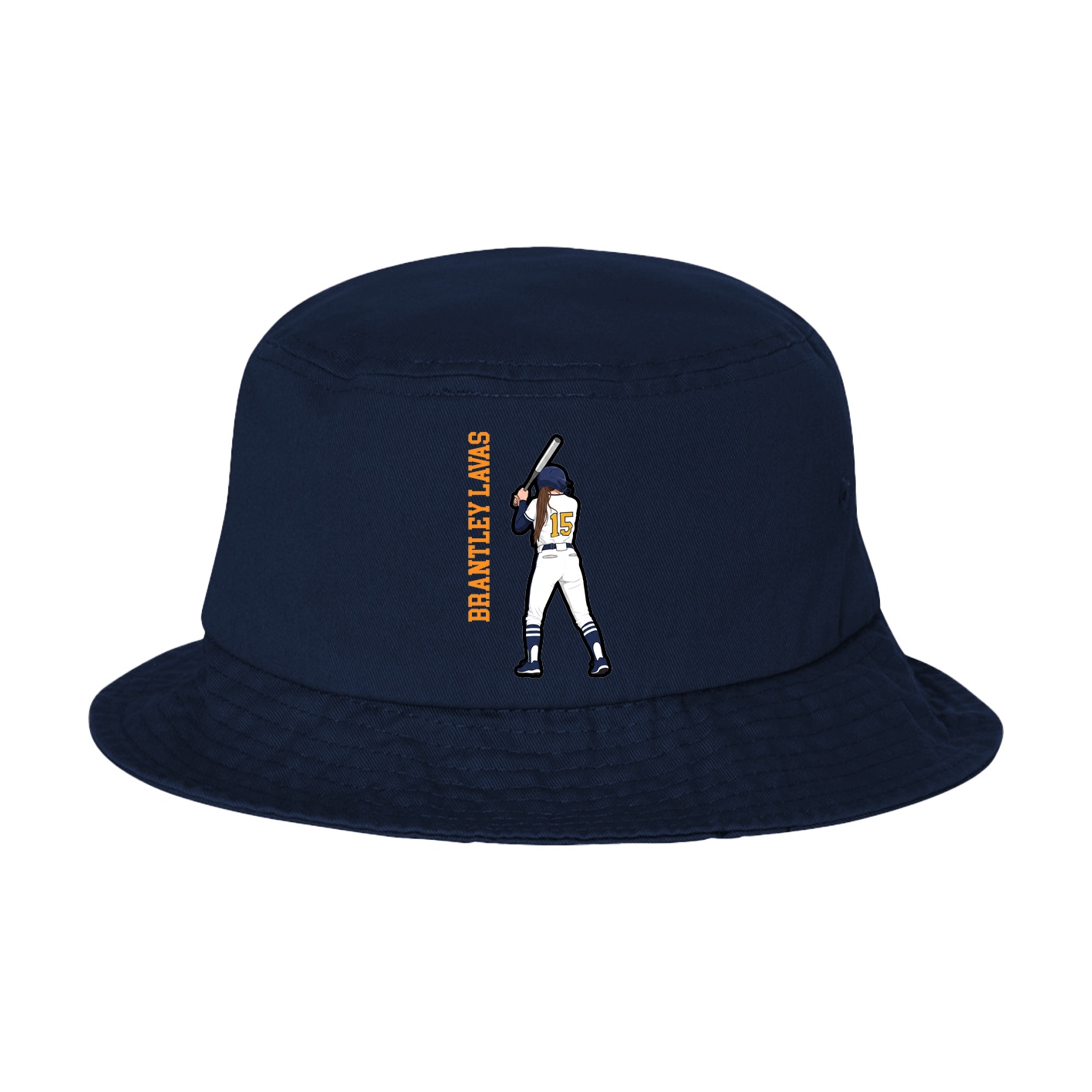 Bucket Cap — Name Vertical in Navy