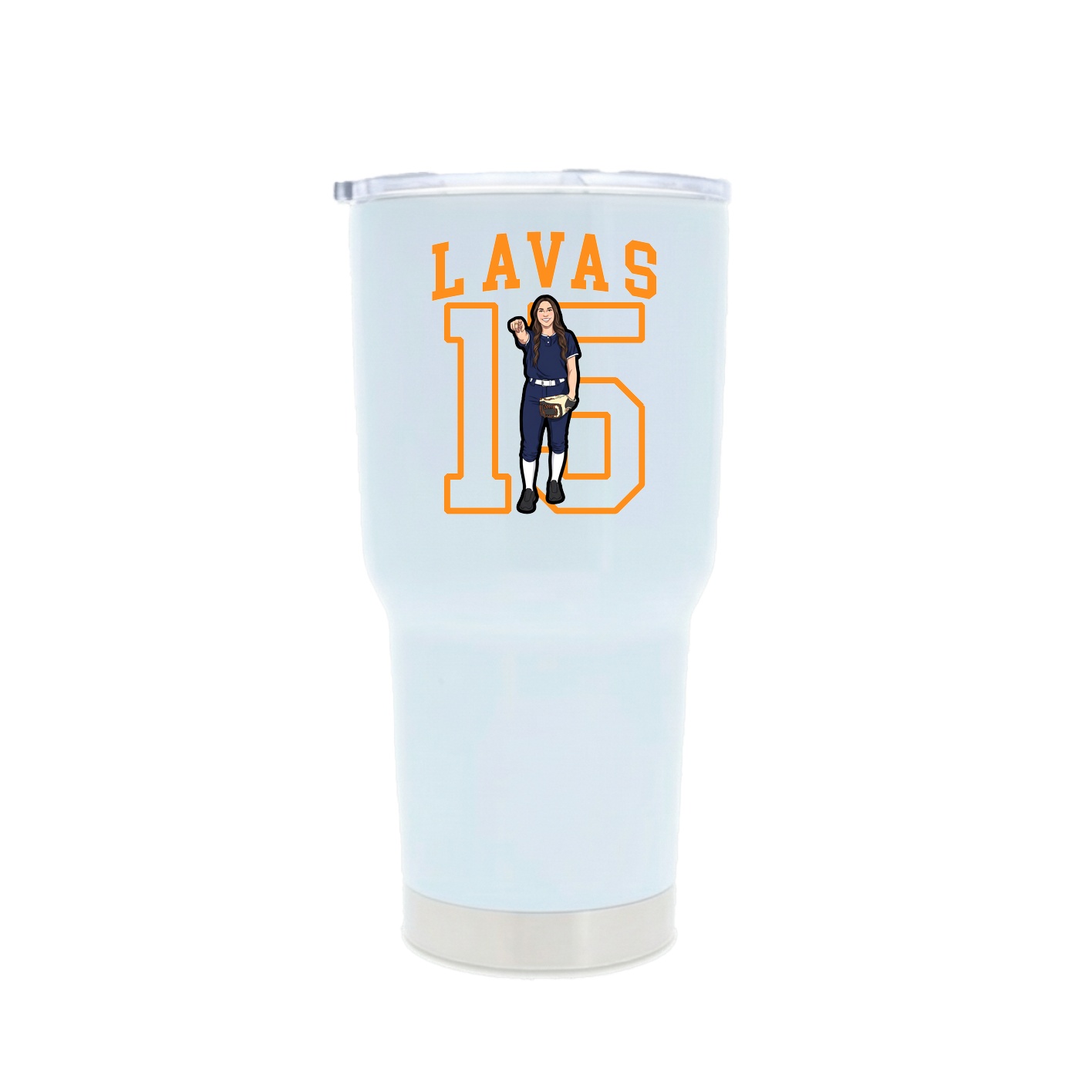 30oz Stainless Steel Tumbler — Shirsey in White