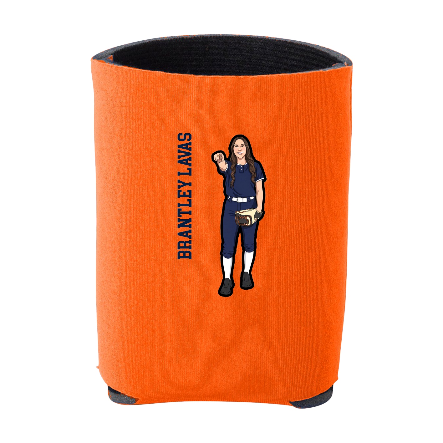 Can Holder — Name Vertical in Orange