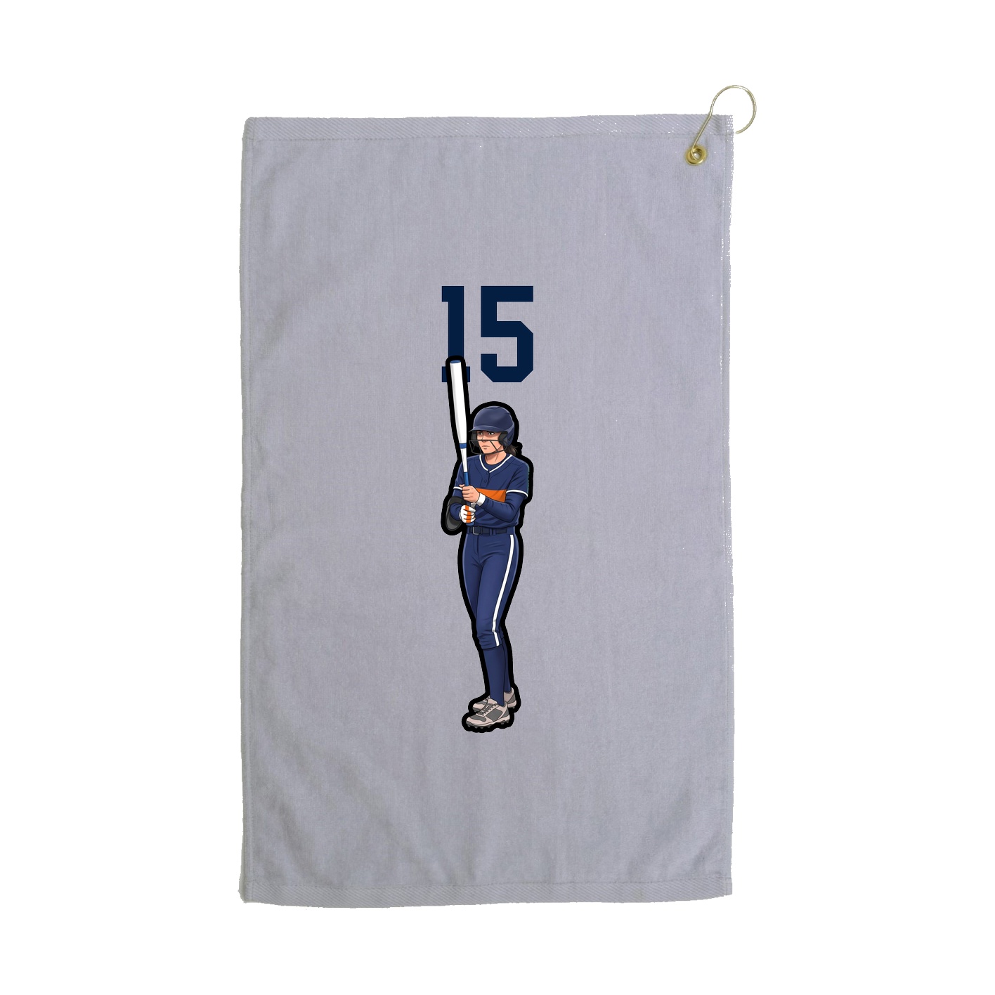 Golf Towel — Number Top in Grey