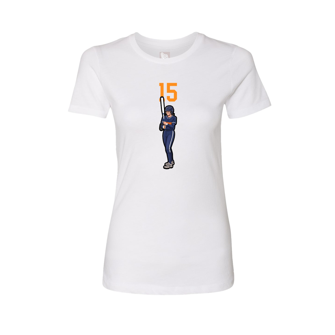 Womens Tee — Number Top in White