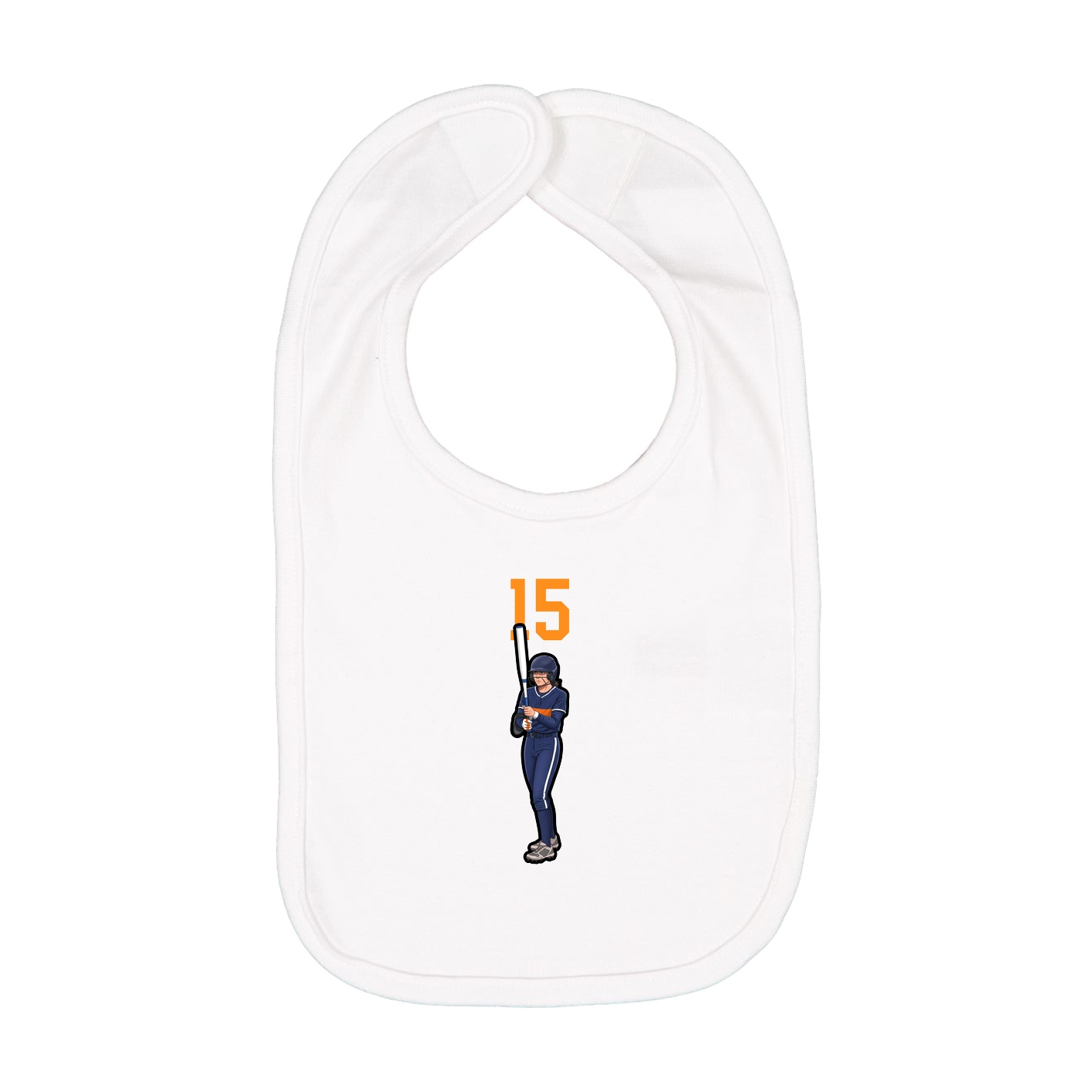 Infant Bib — Number Top in White