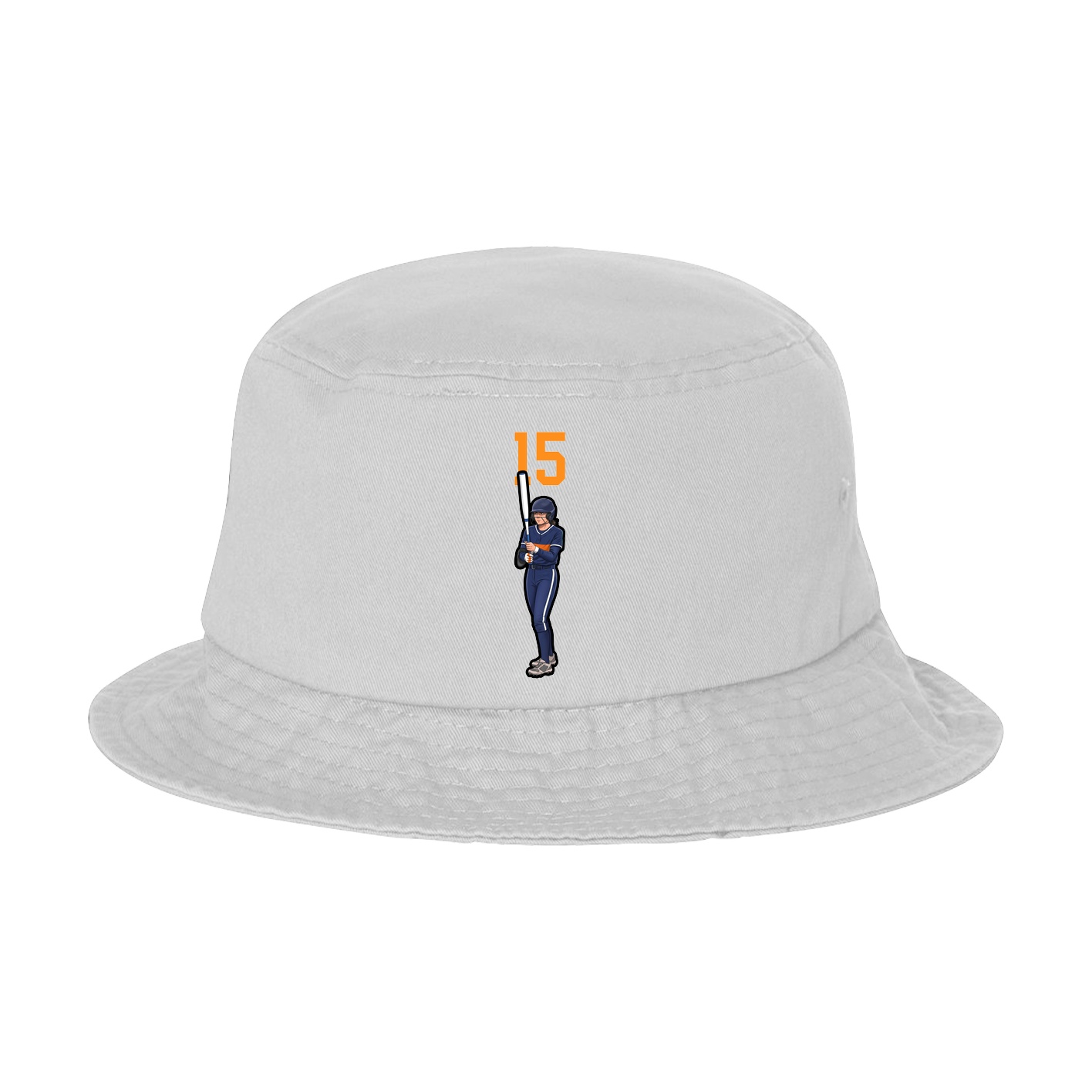 Bucket Cap — Number Top in White